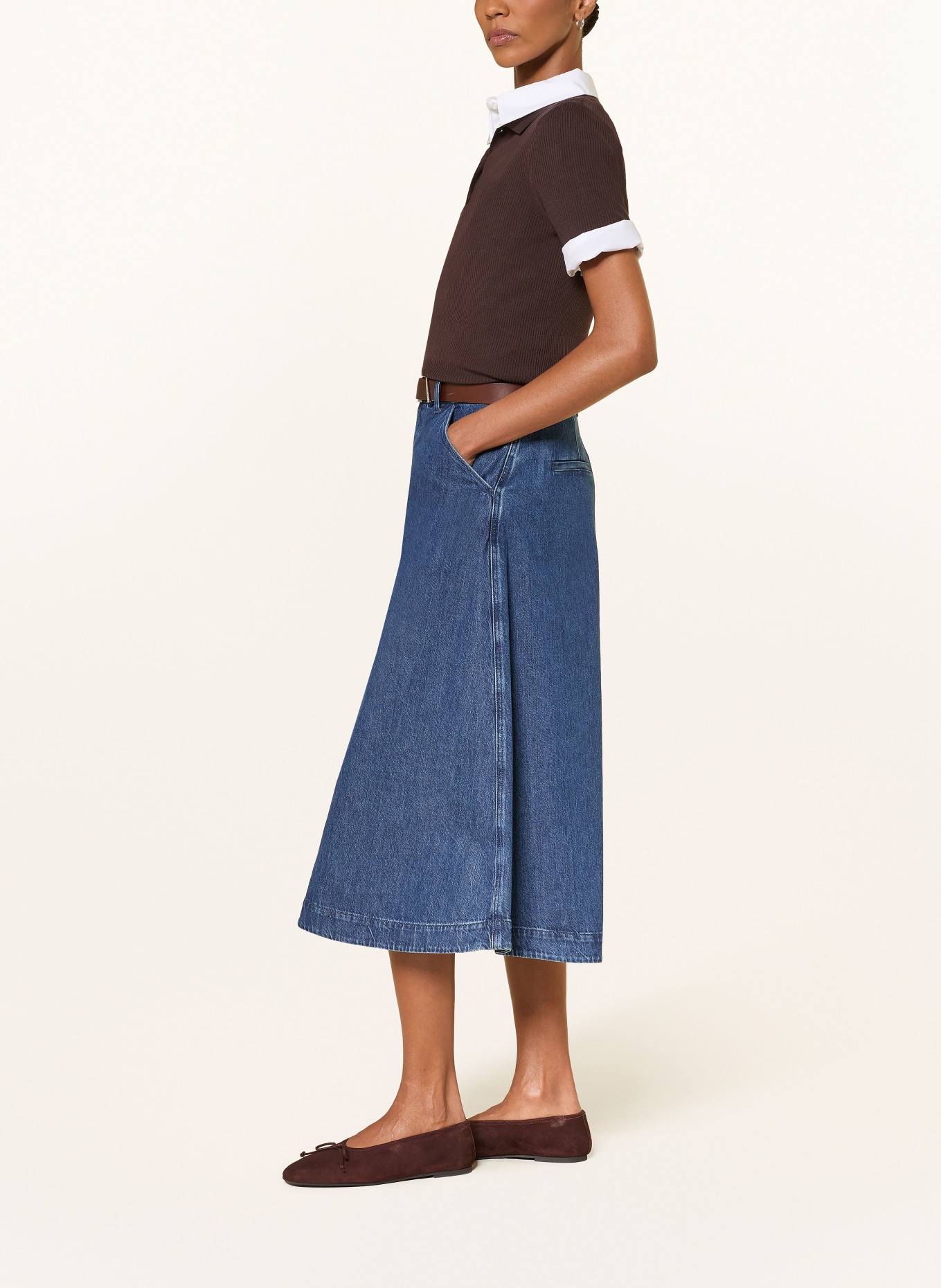 ARKET Jeans-Culotte: DUNKELBLAU