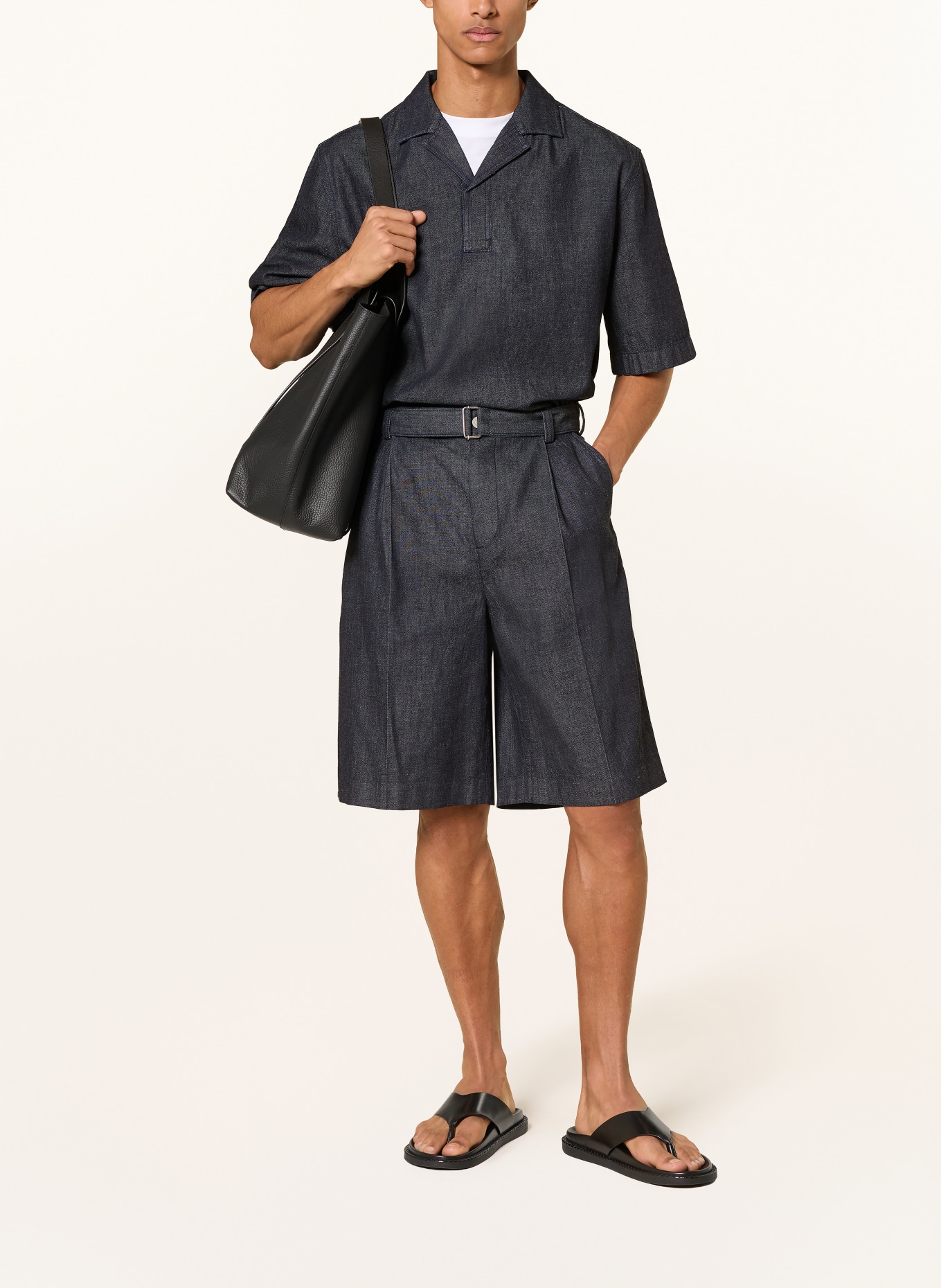 COS Jeansshort: DONKERBLAUW