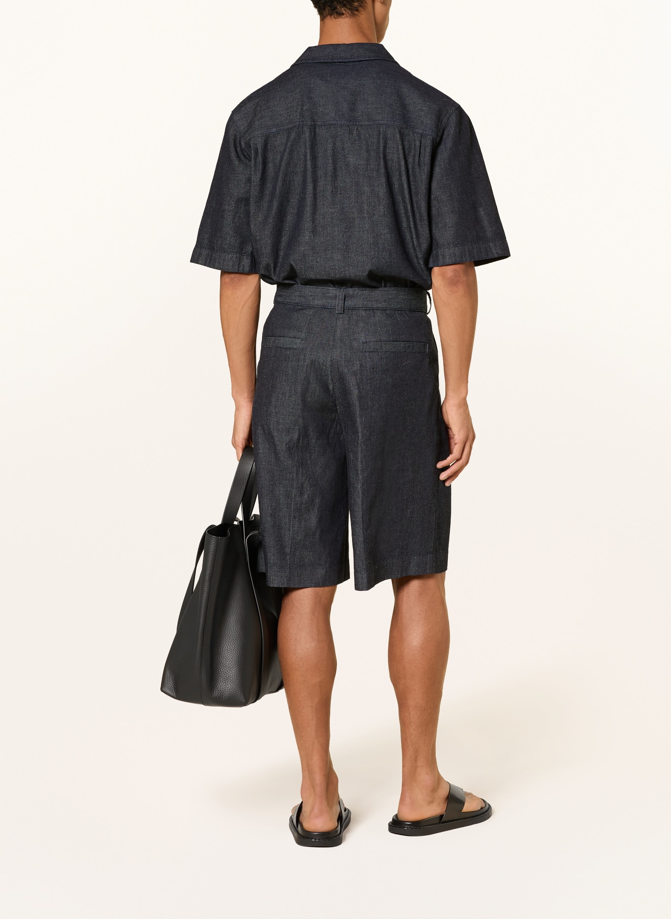 COS Jeansshort: DONKERBLAUW