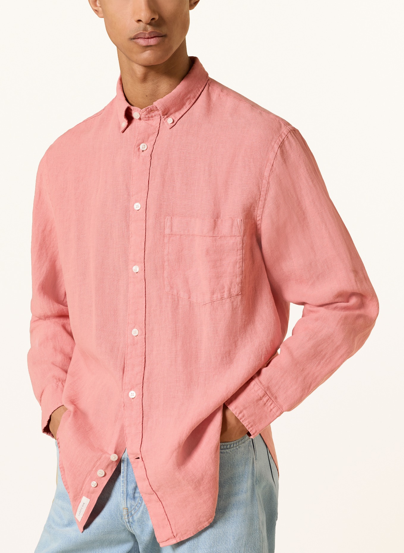 ARKET Linnen overhemd BALMAR  Relaxed Fit: LICHTROOD