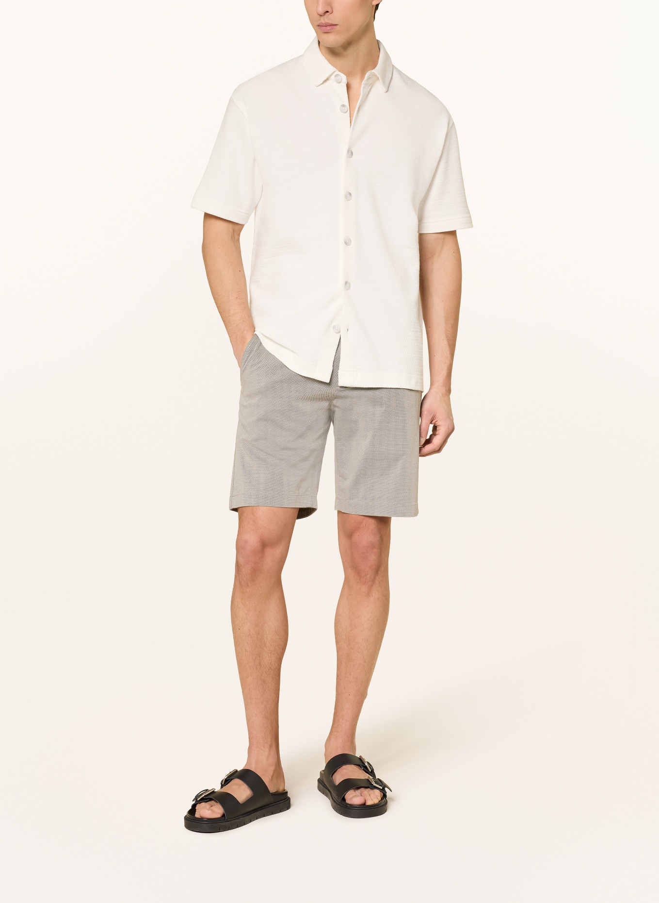 Marc O'Polo Szorty SALO: CZARNY / BEŻOWY