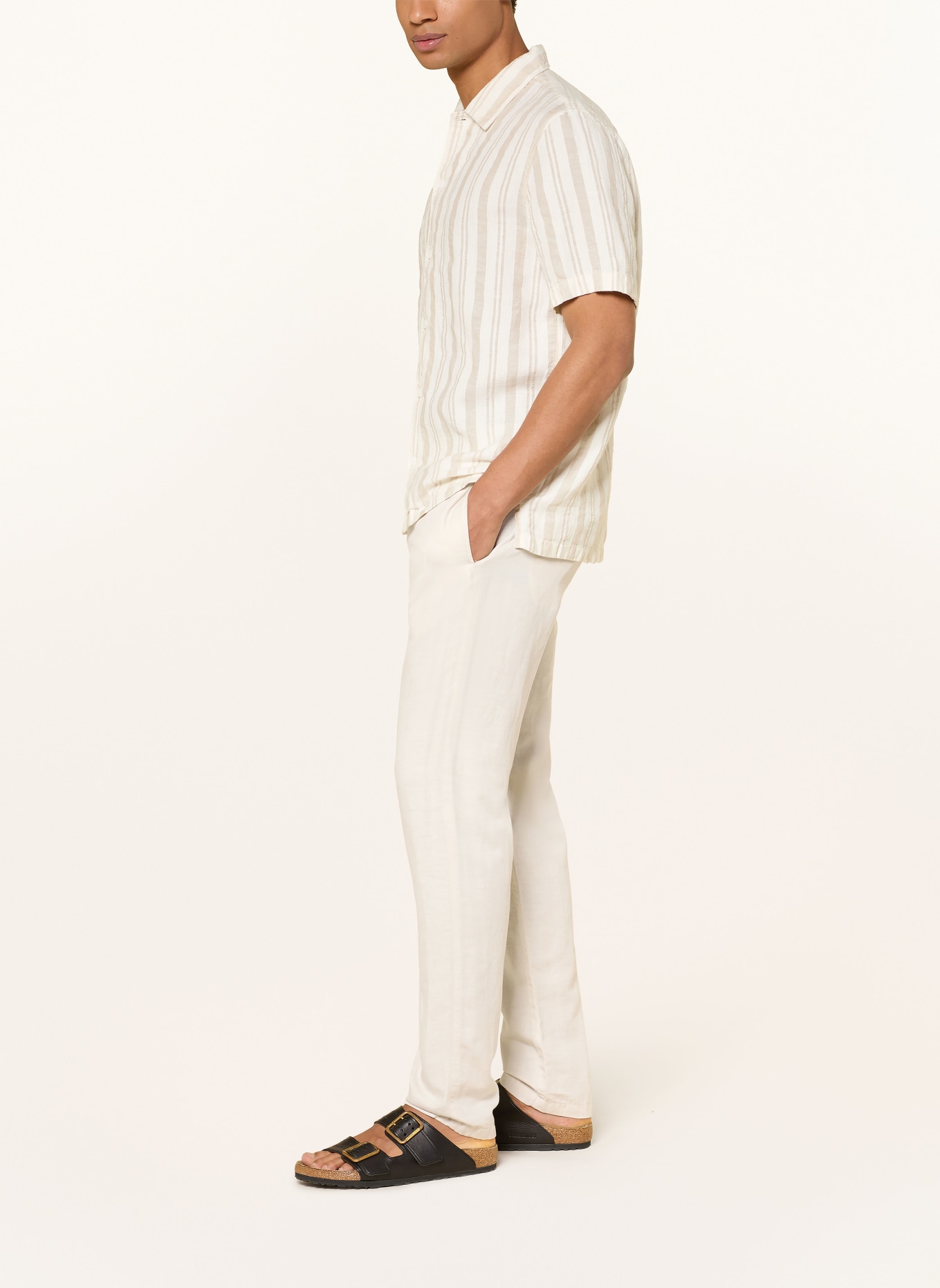 Marc O'Polo Hose OSBY JOGGER im Jogging-Stil Tapered Fit mit Leinen: CREME
