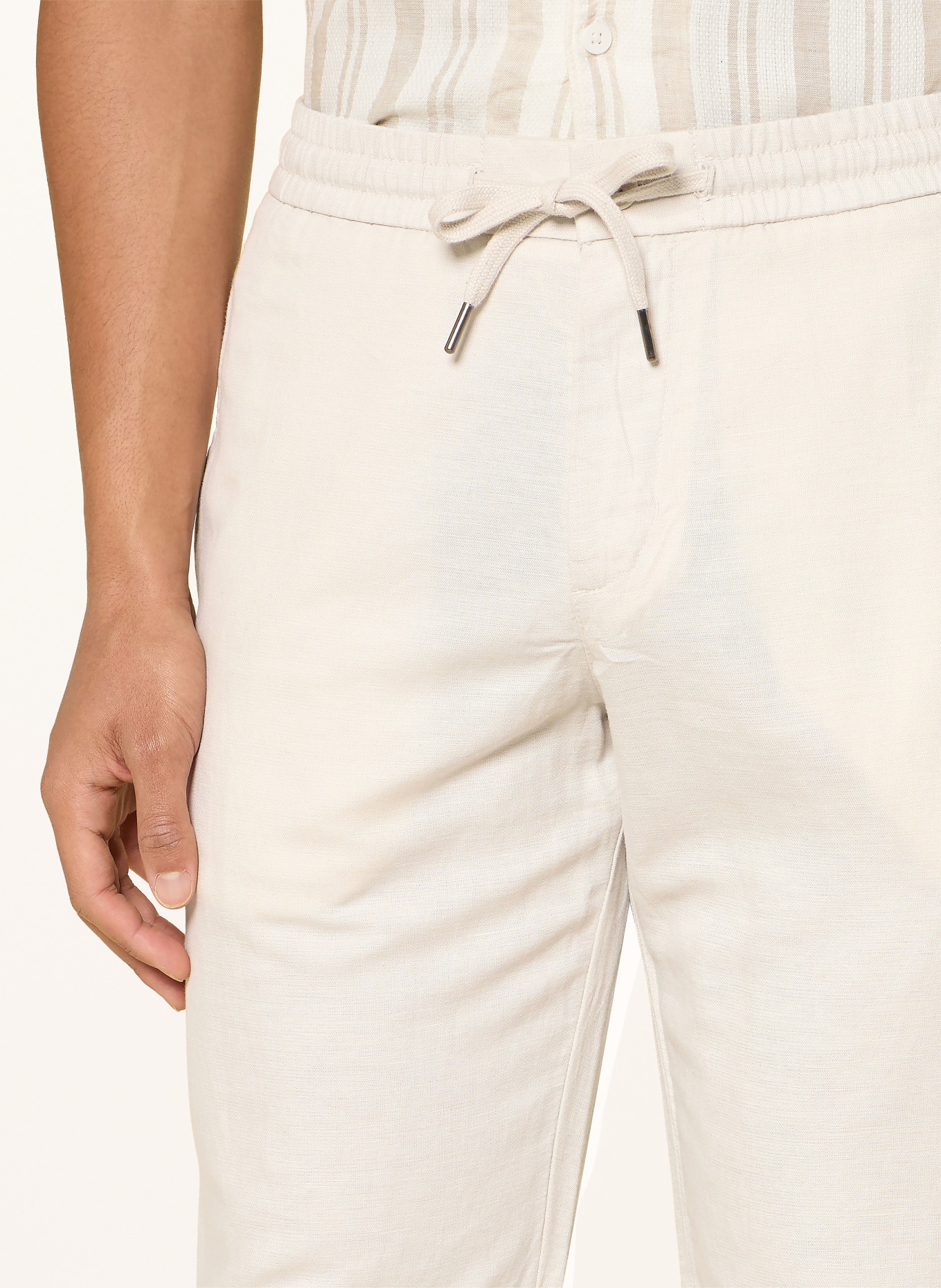 Marc O'Polo Hose OSBY JOGGER im Jogging-Stil Tapered Fit mit Leinen: CREME