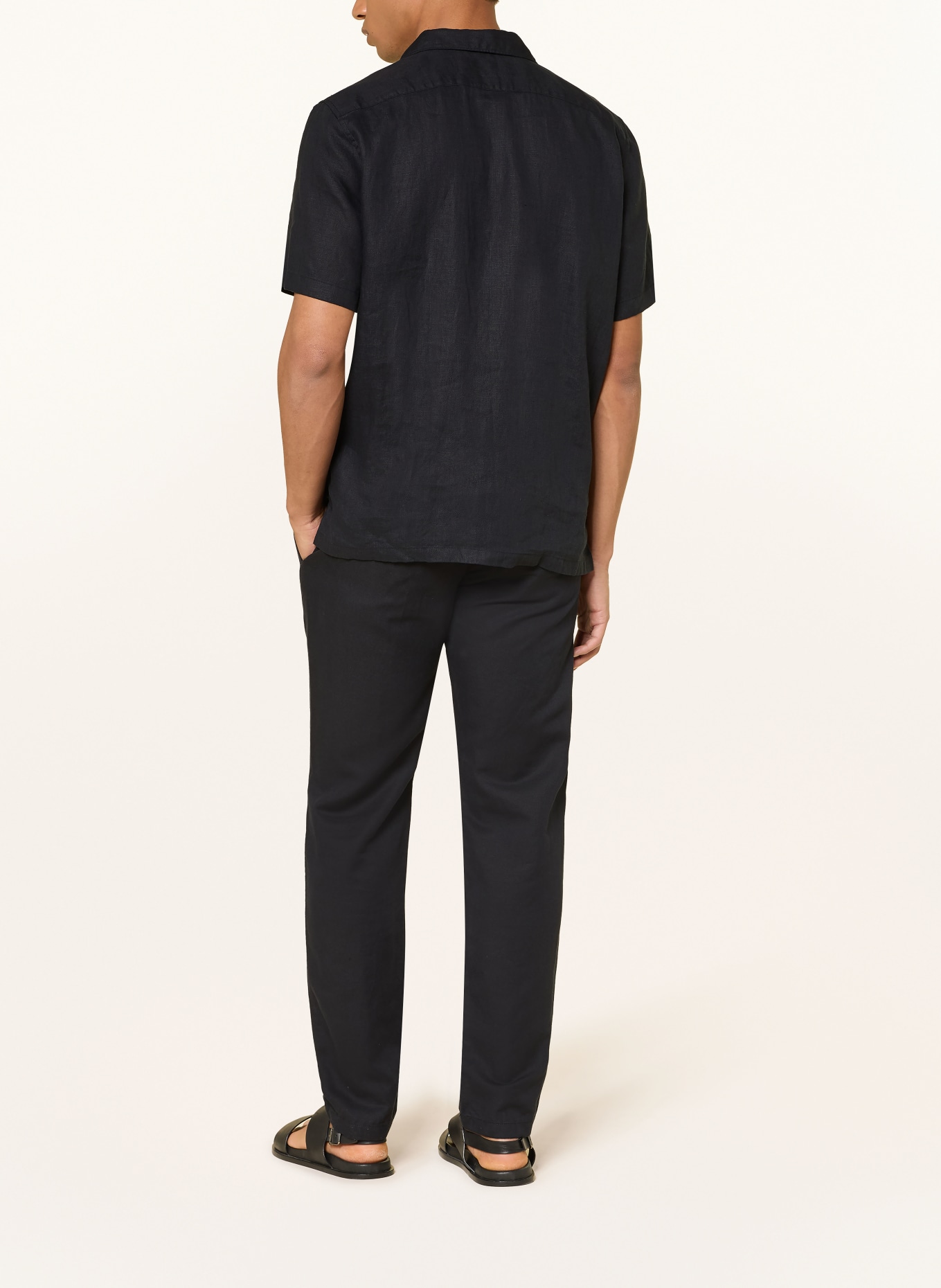 Marc O'Polo Hose OSBY JOGGER im Jogging-Stil Tapered Fit mit Leinen: SCHWARZ