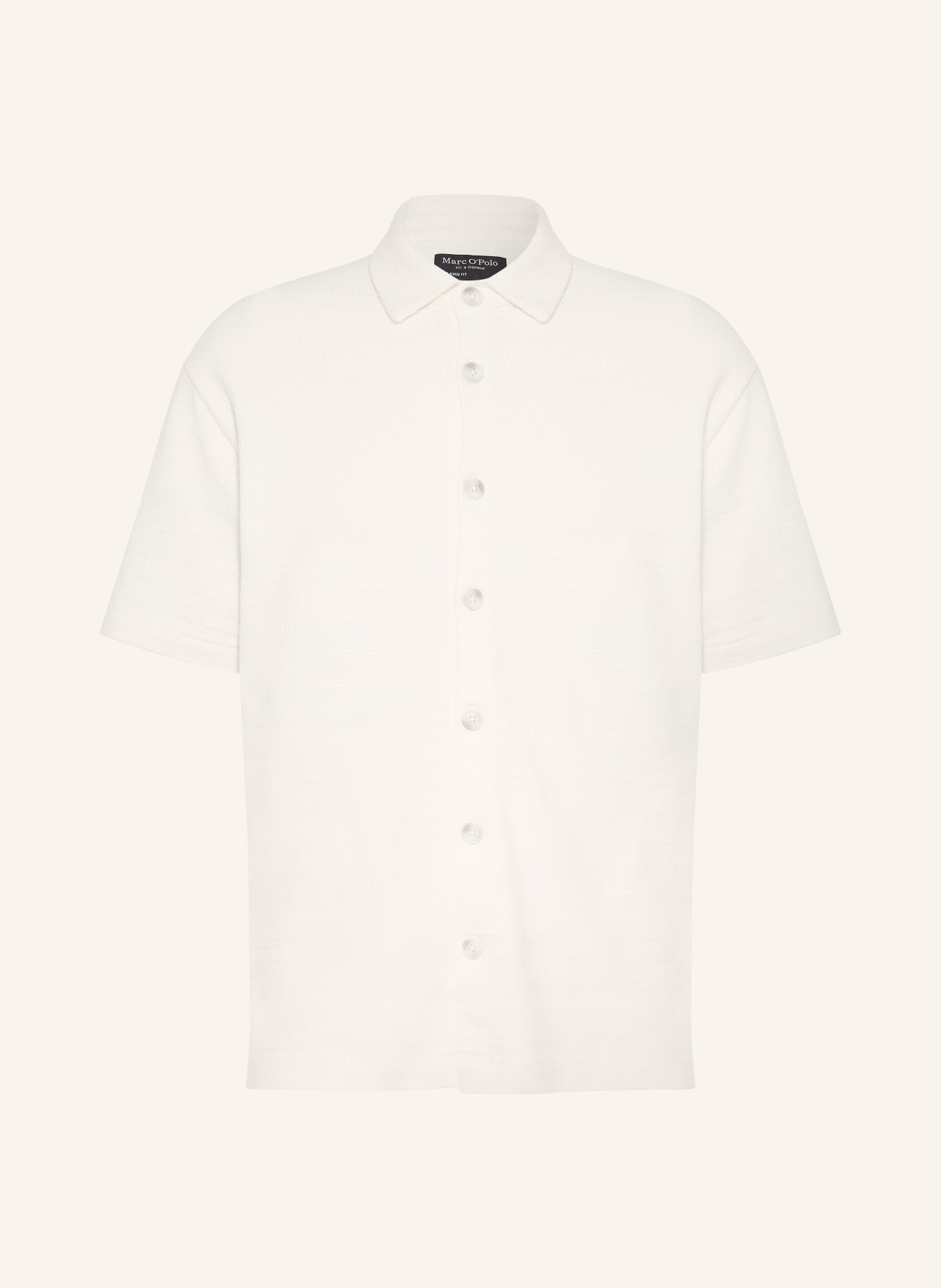 Marc O'Polo Tričko z džerzeje, volný střih: BÍLÁ