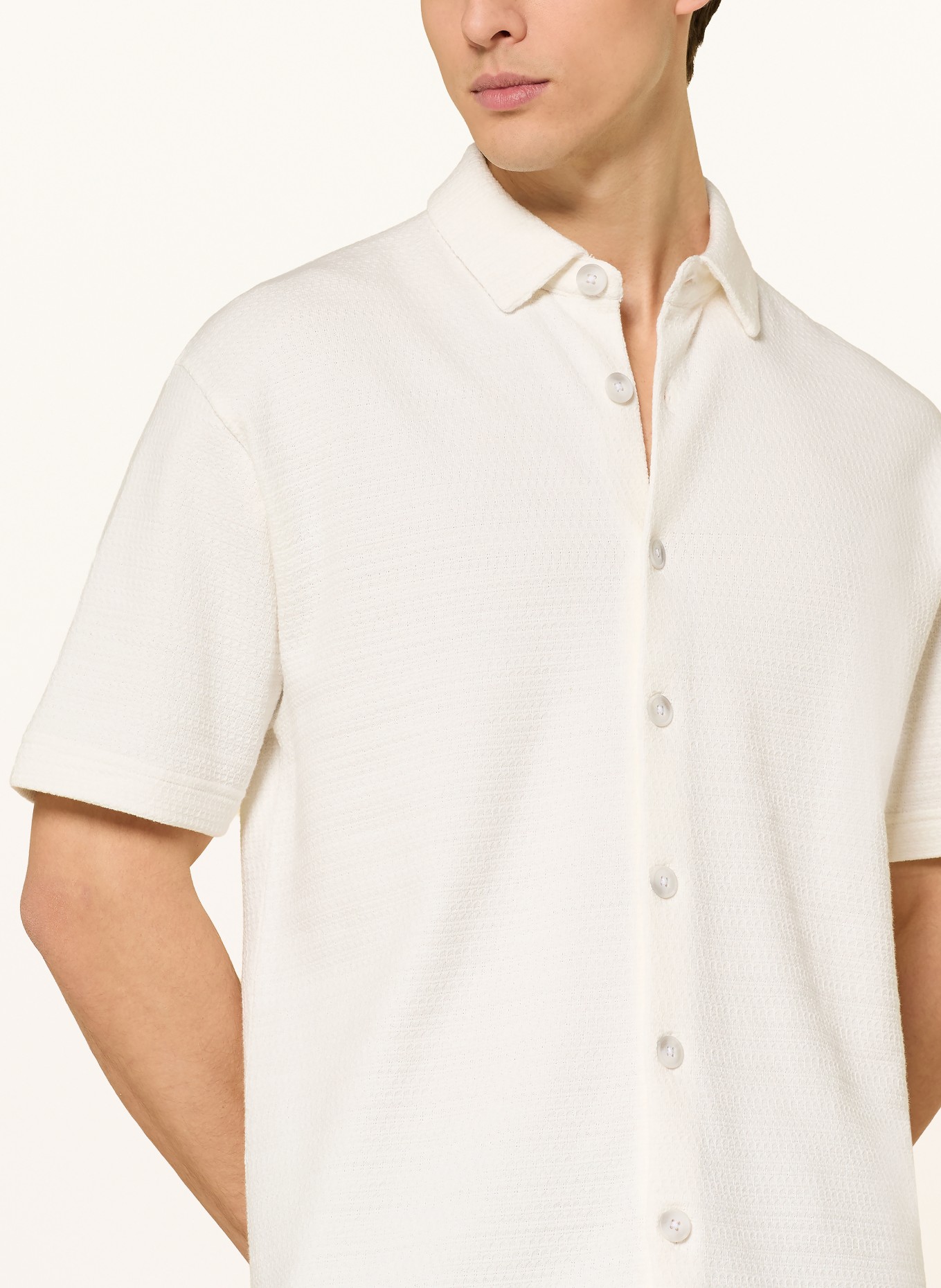 Marc O'Polo Tričko z džerzeje, volný střih: BÍLÁ