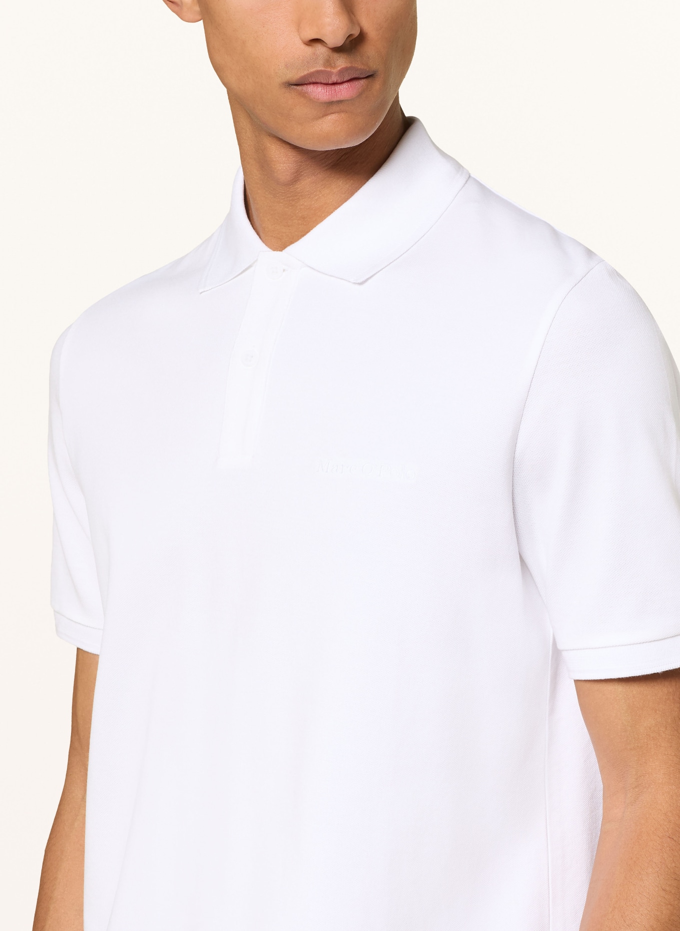 Marc O'Polo Piqué-Poloshirt Regular Fit: WEISS