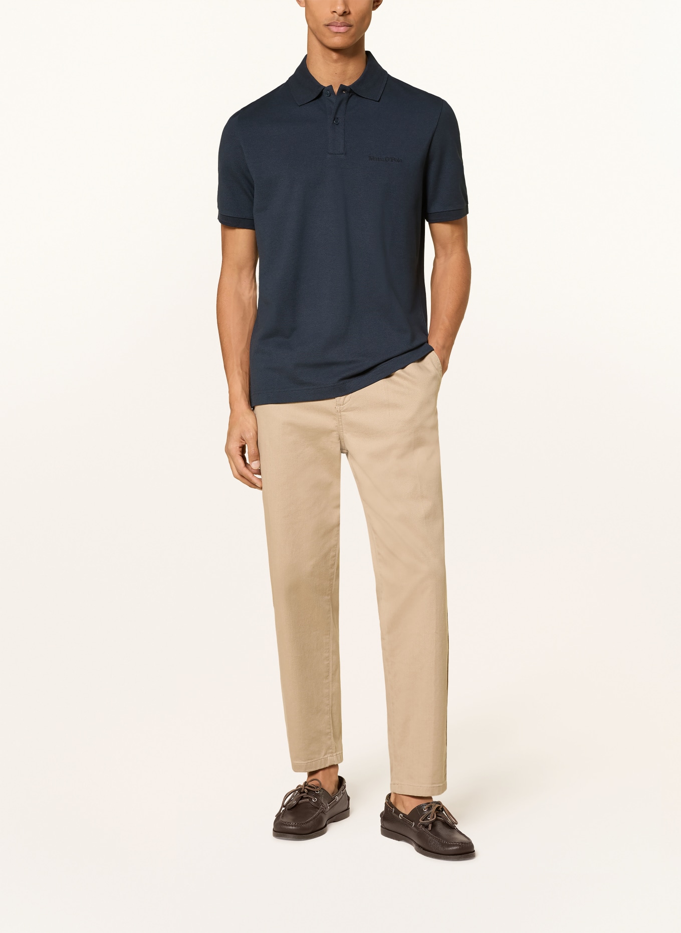 Marc O'Polo Piqué-Poloshirt Regular Fit: DUNKELBLAU