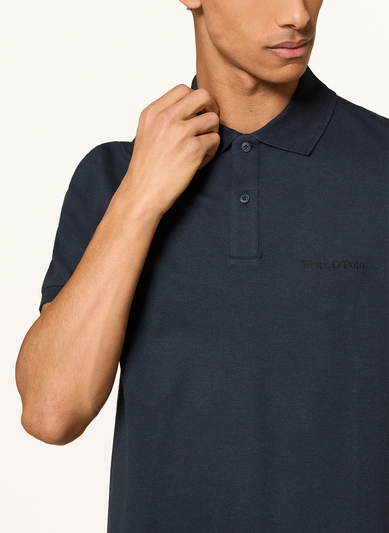 Marc O'Polo Piqué-Poloshirt Regular Fit: DUNKELBLAU