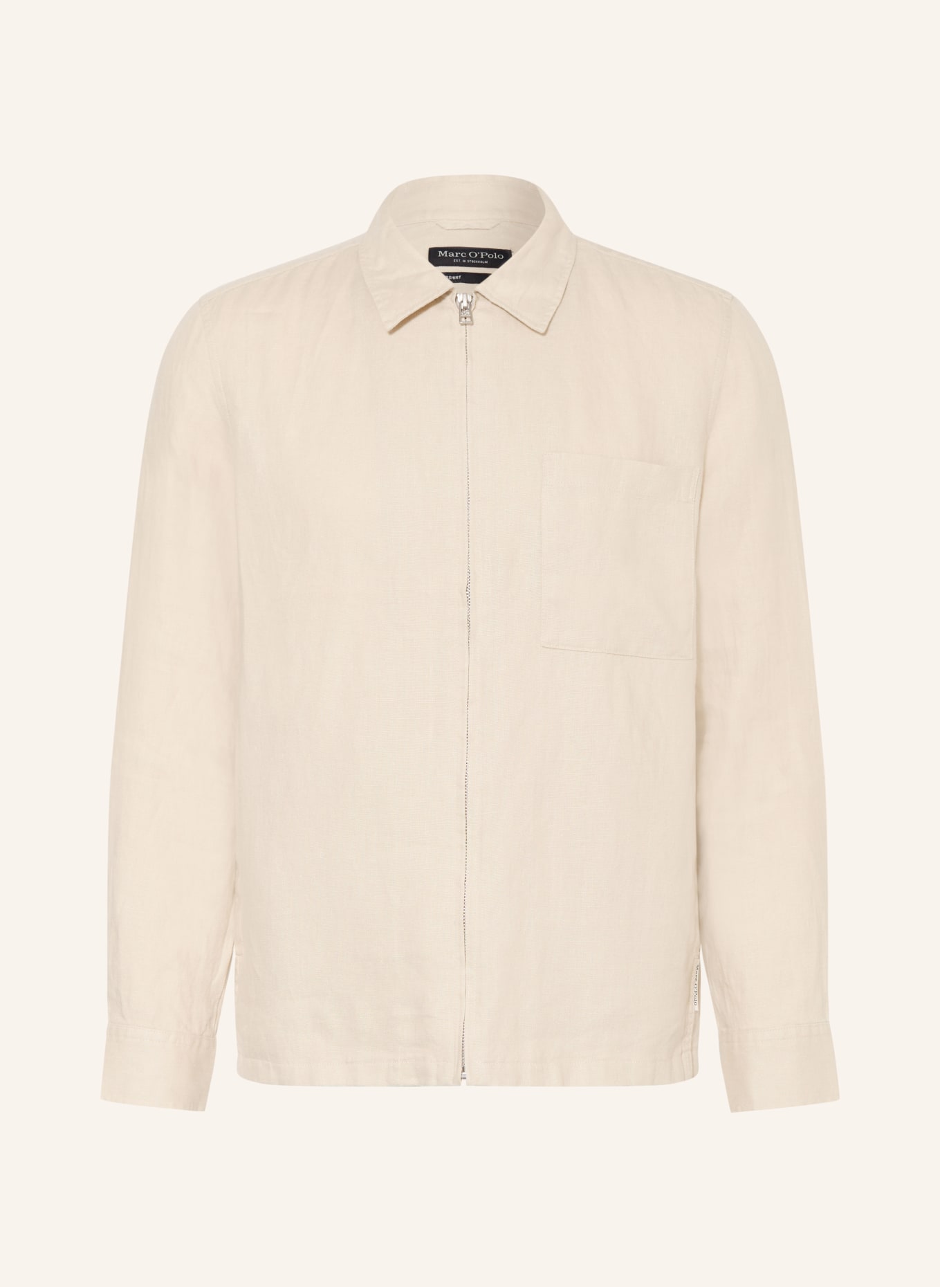 Marc O'Polo Leinen-Overshirt: HELLGRAU