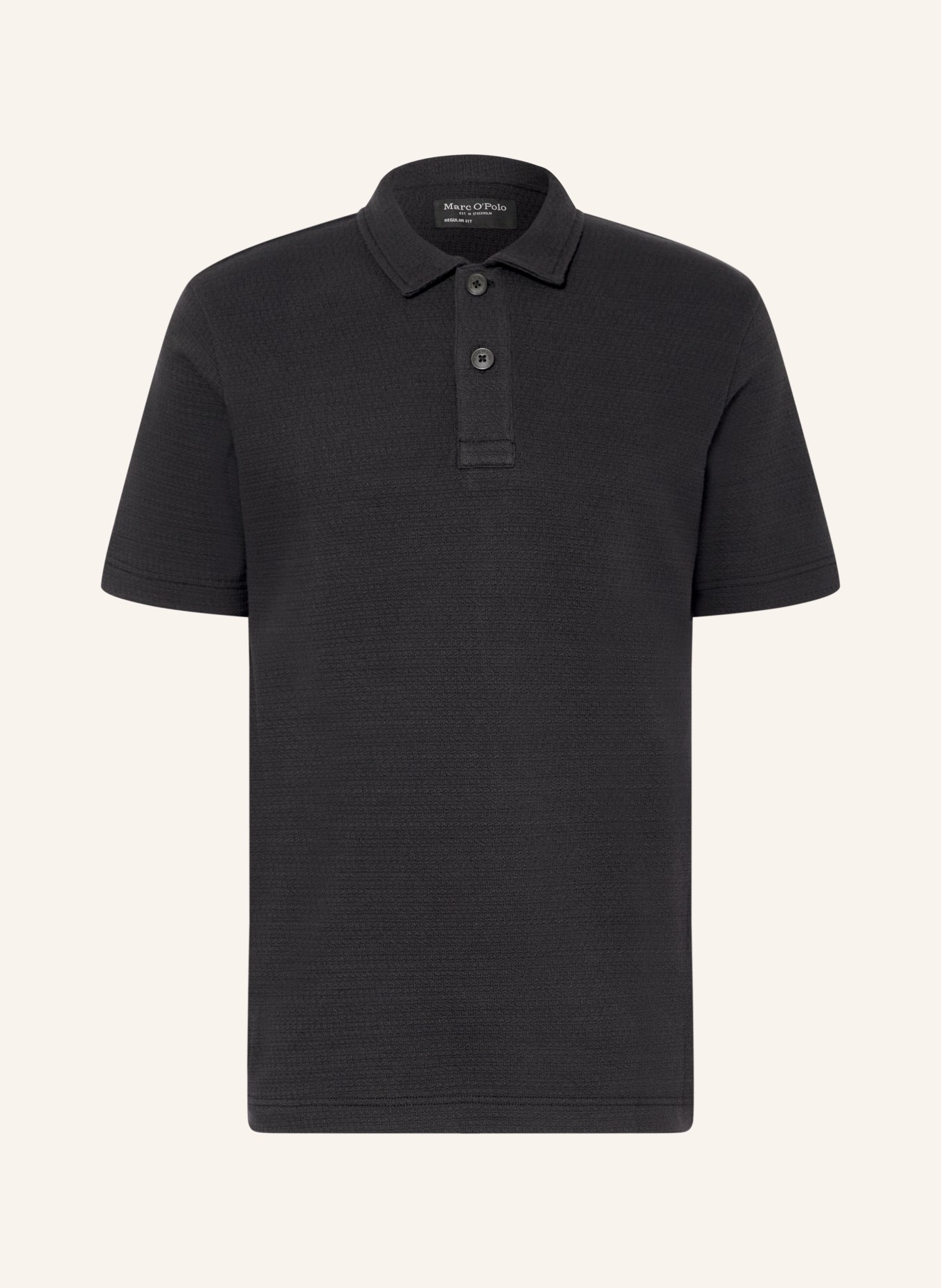 Marc O'Polo Polo en jersey, coupe classique: NOIR