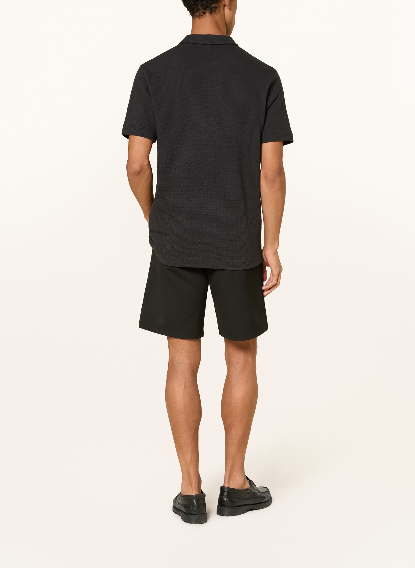 Marc O'Polo Polo en jersey, coupe classique: NOIR