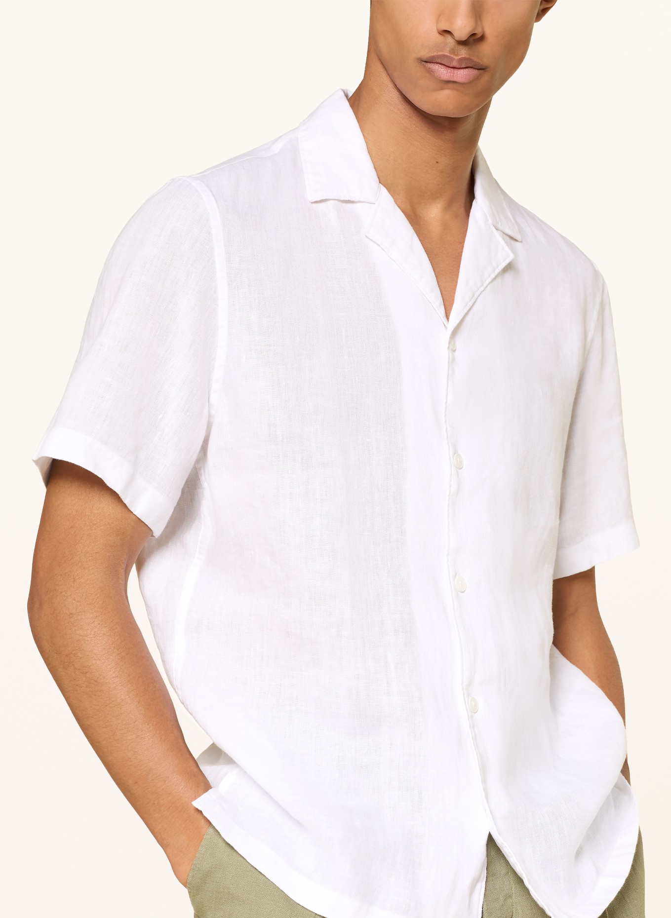 Marc O'Polo Resorthemd Regular Fit aus Leinen: WEISS