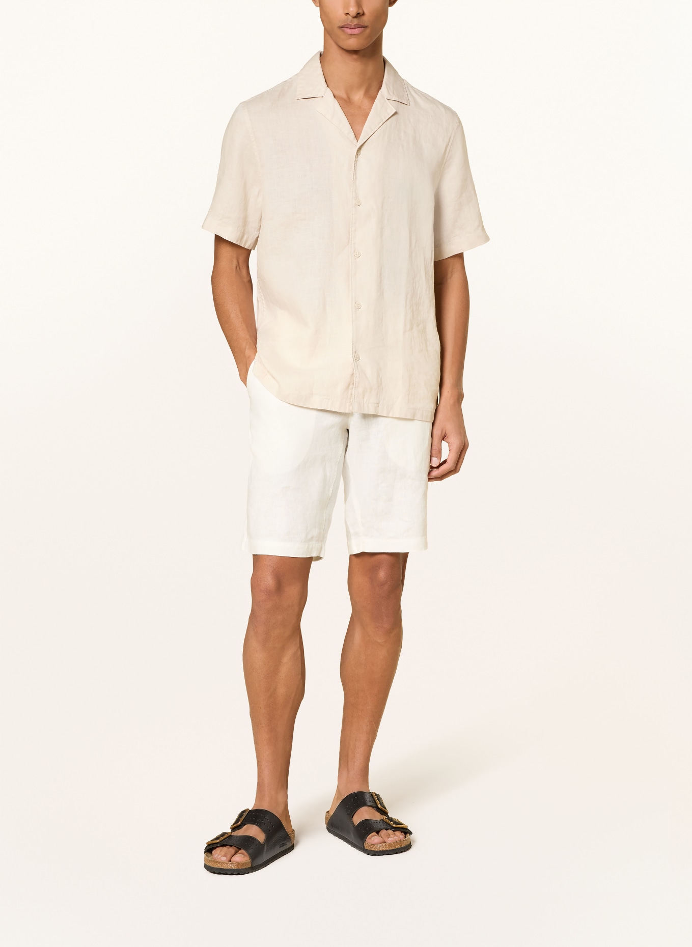 Marc O'Polo Resorthemd Regular Fit aus Leinen: HELLBRAUN