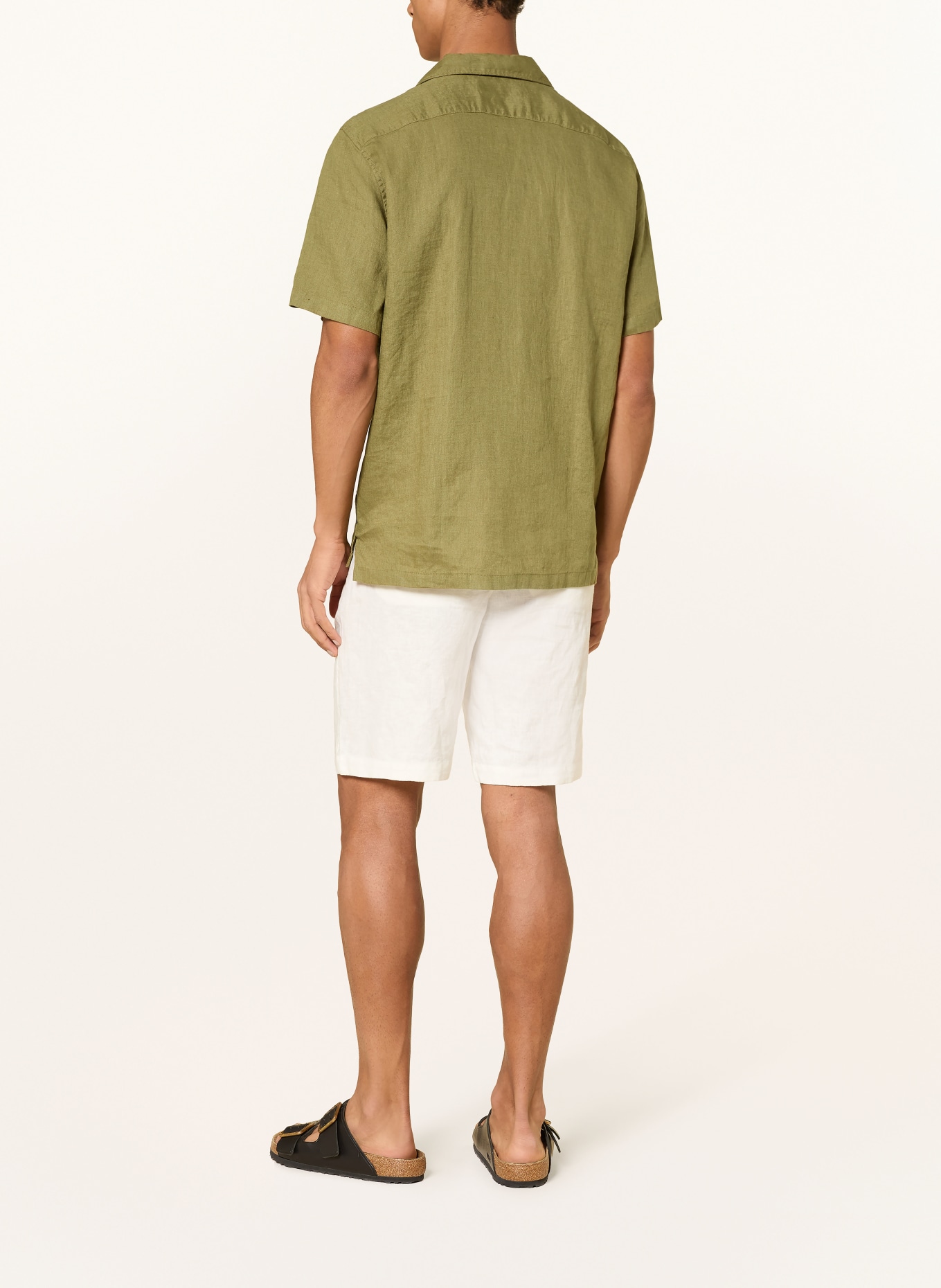 Marc O'Polo Regular-fit linen resort shirt: OLIVE