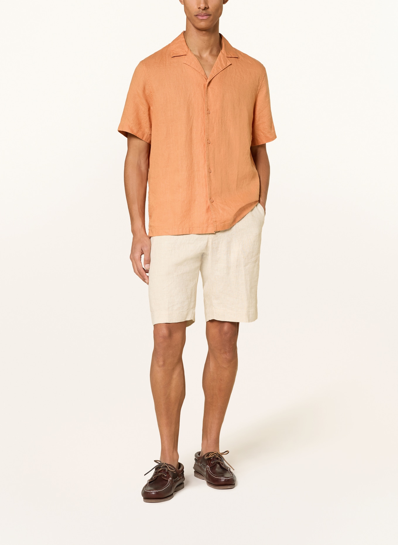 Marc O'Polo Resorthemd Regular Fit aus Leinen: LACHS