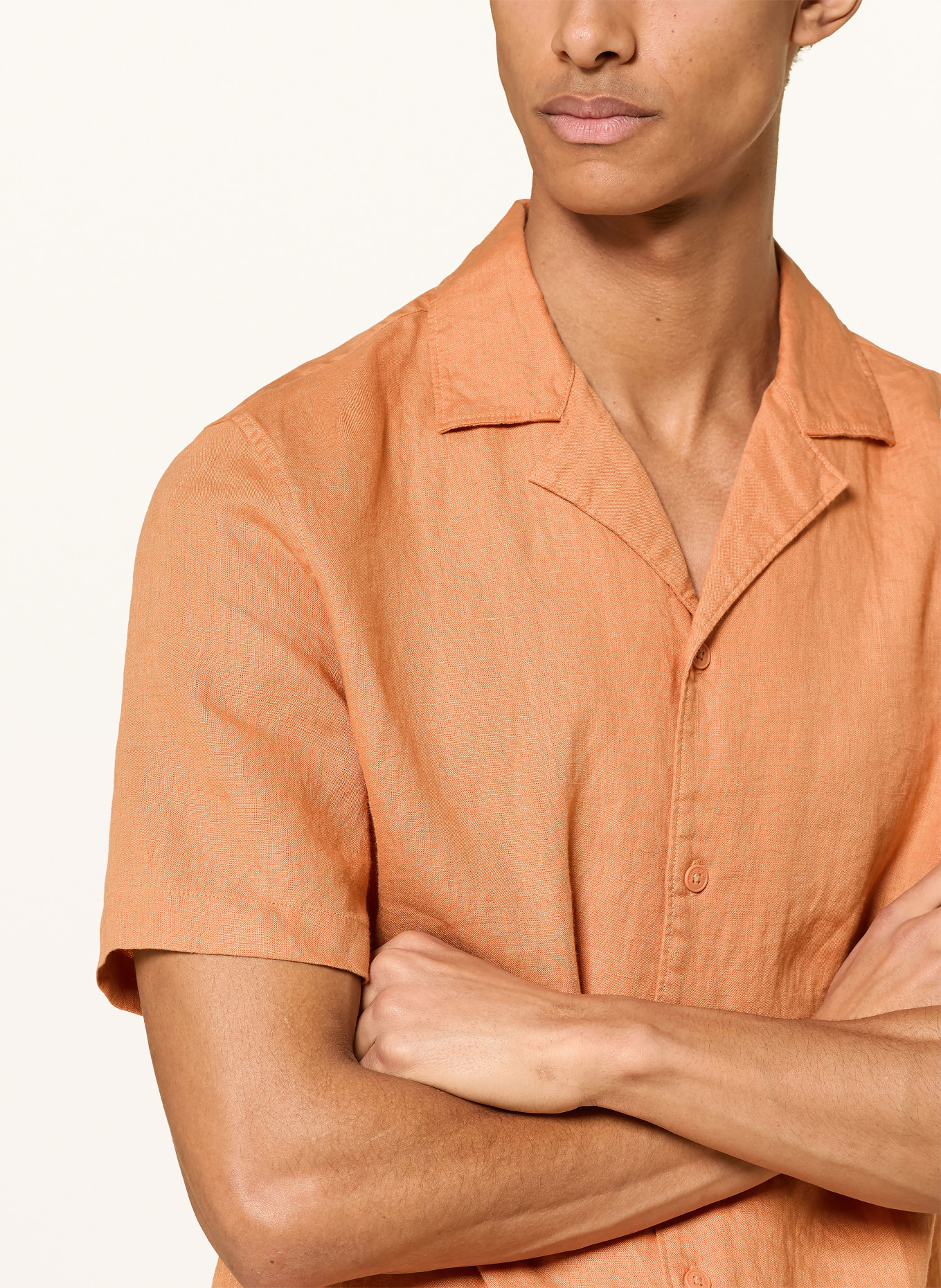 Marc O'Polo Resorthemd Regular Fit aus Leinen: LACHS