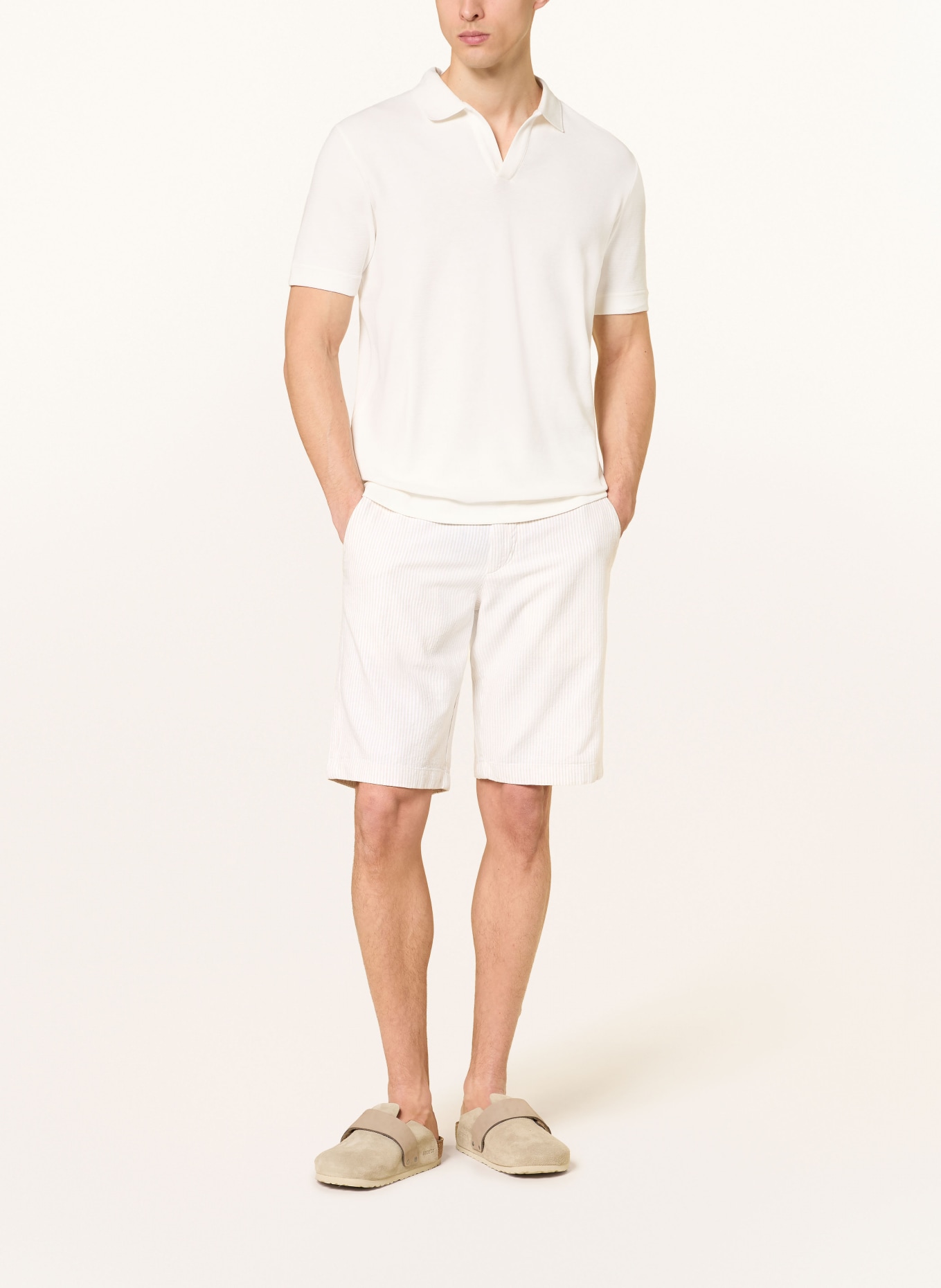 Marc O'Polo SALO Slim Fit Shorts: BEIGE / CREAM