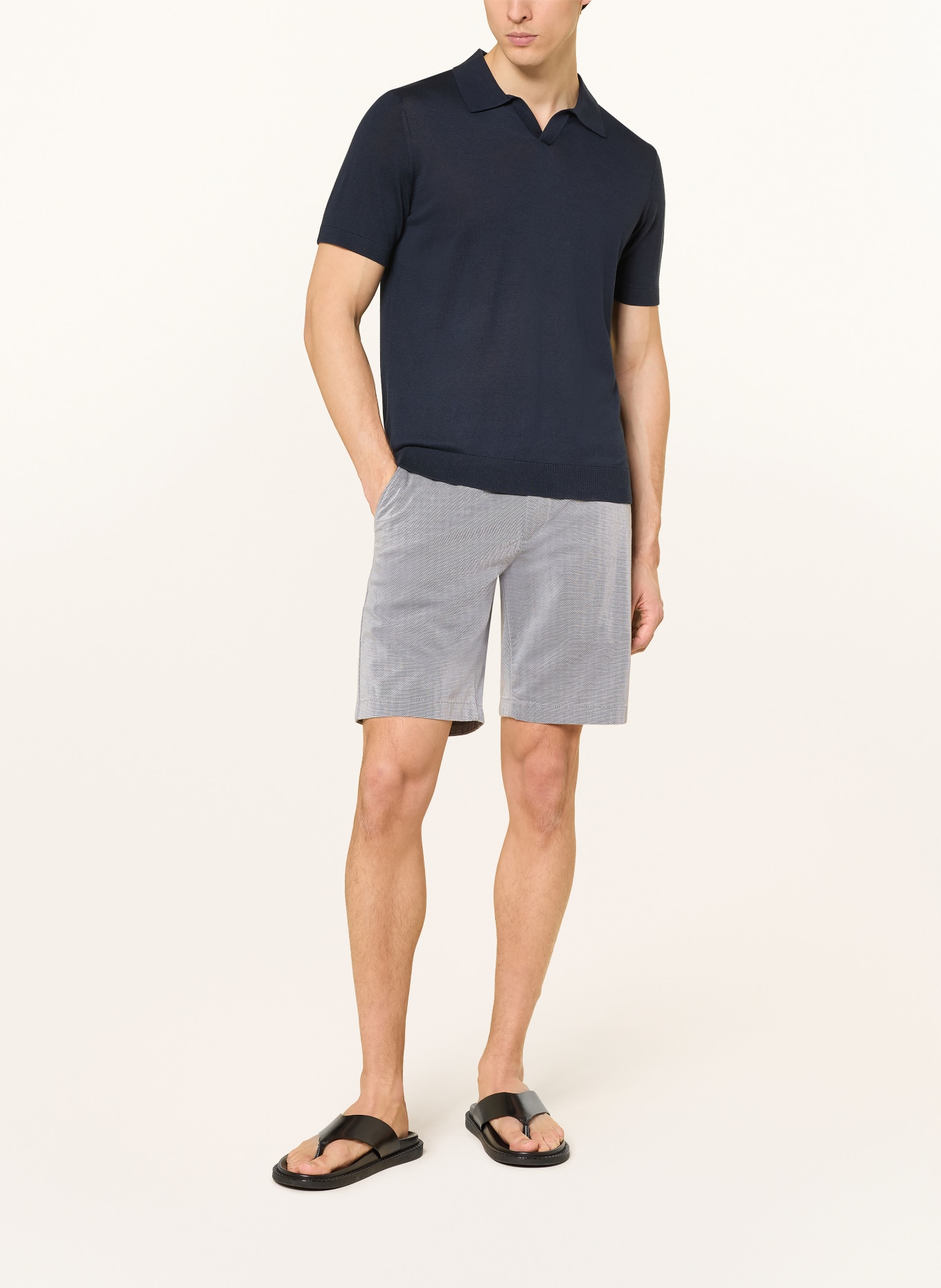 Marc O'Polo Szorty SALO o kroju slim fit: GRANATOWY / BIAŁY