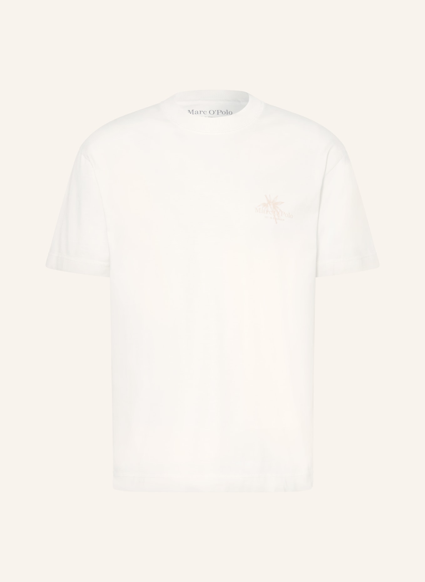 Marc O'Polo T-Shirt: WEISS / HELLBRAUN