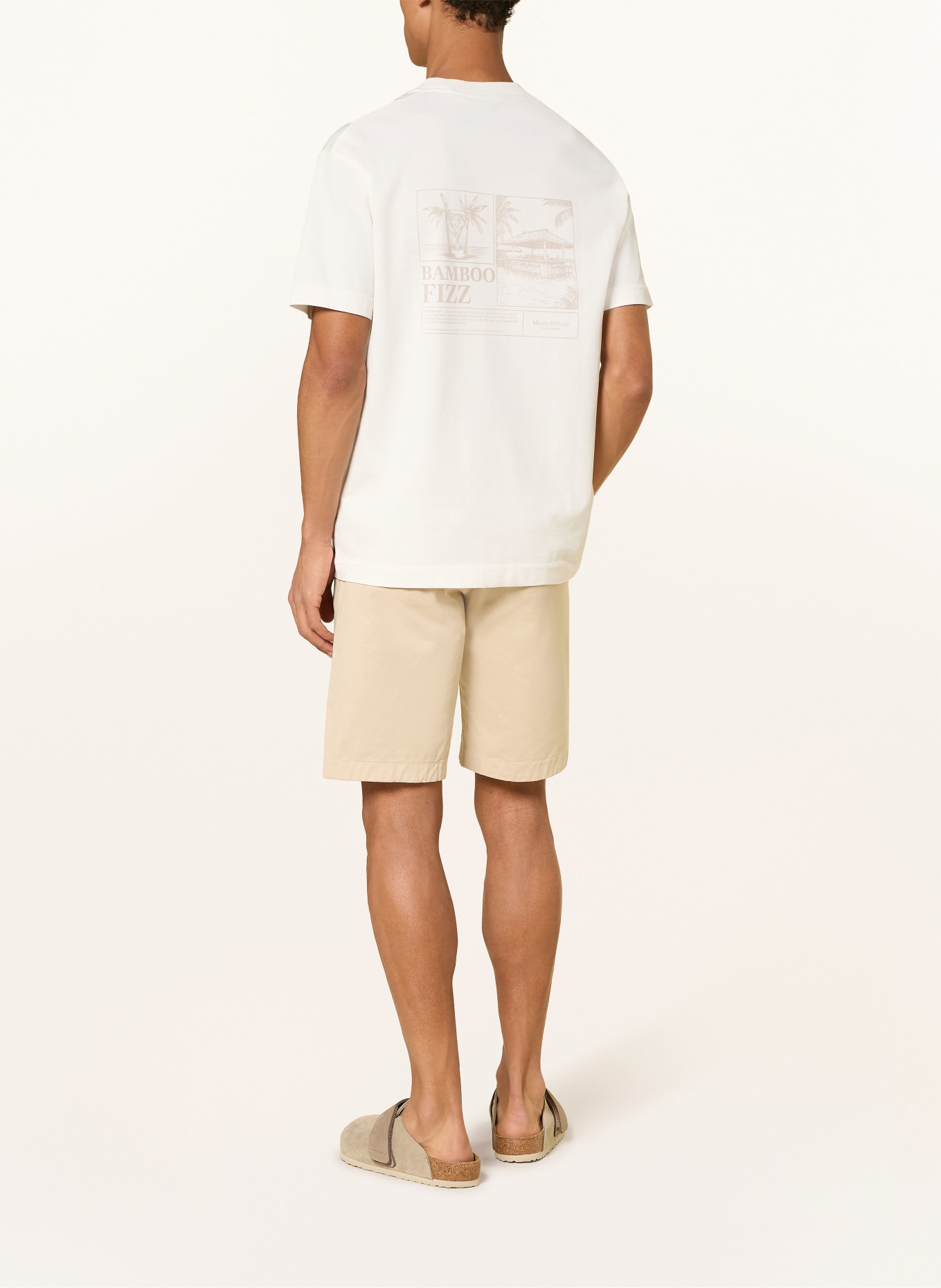 Marc O'Polo T-Shirt: WEISS / HELLBRAUN