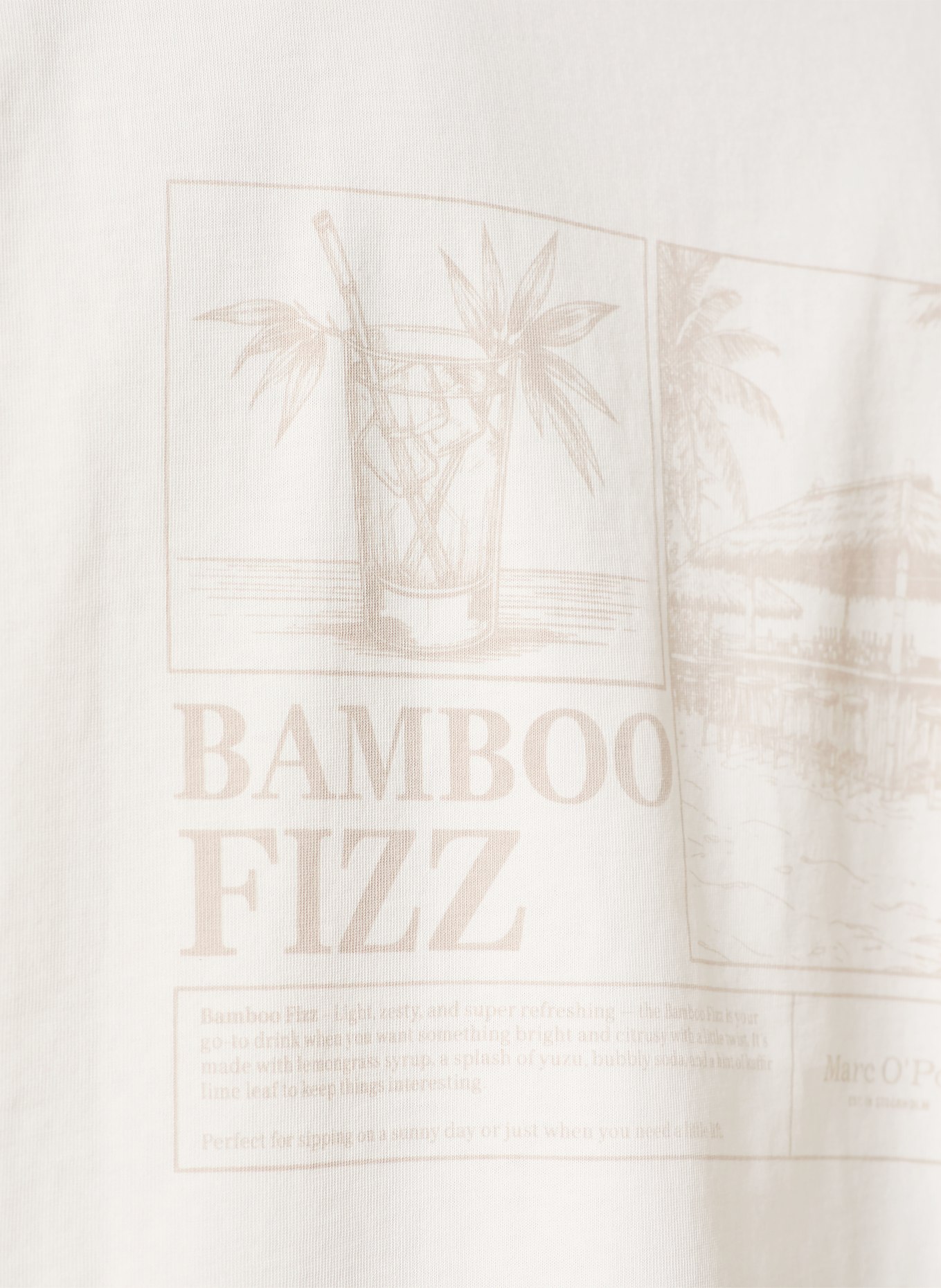 Marc O'Polo T-Shirt: WEISS / HELLBRAUN