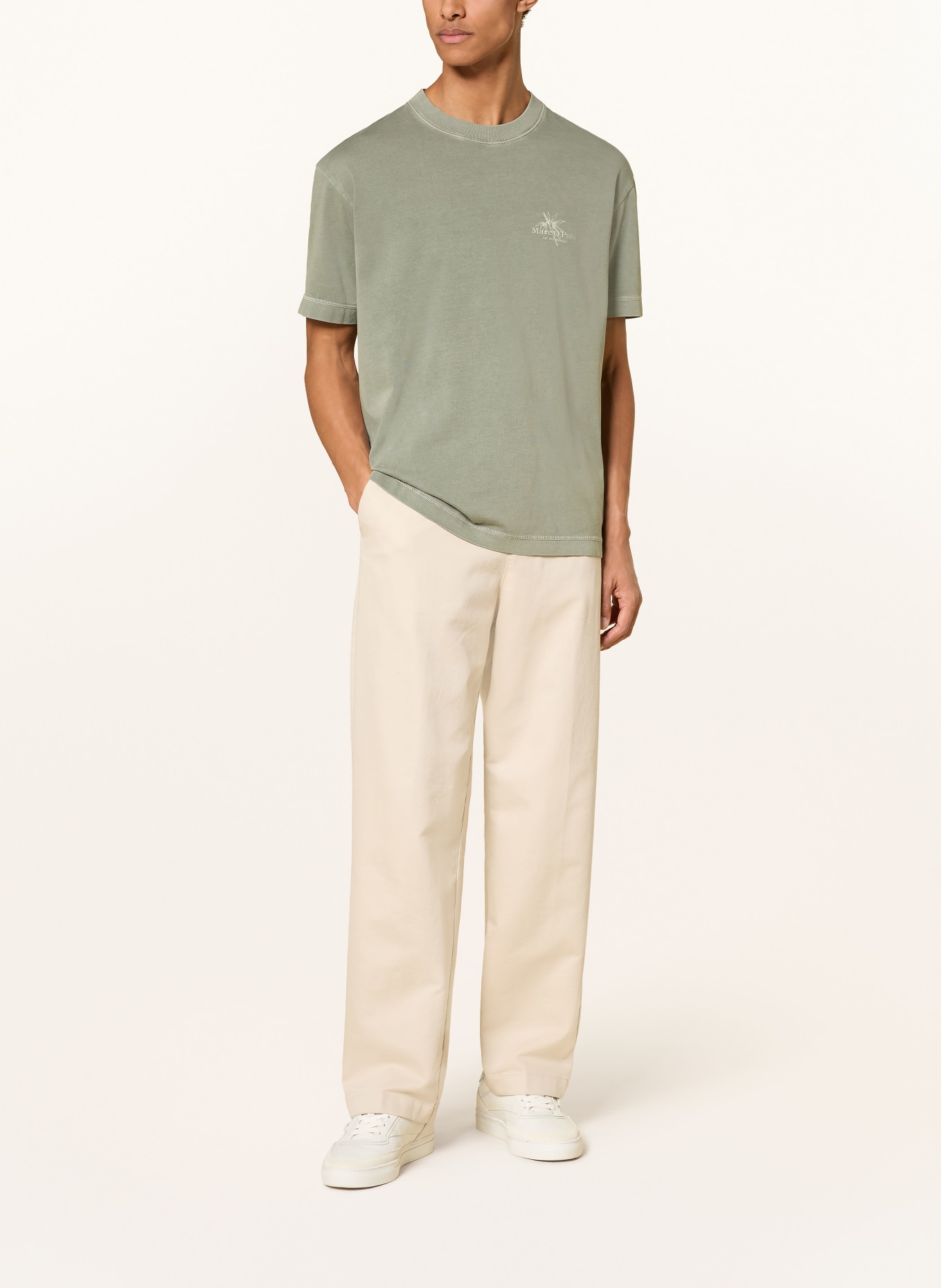 Marc O'Polo T-Shirt: KHAKI / HELLGRÜN