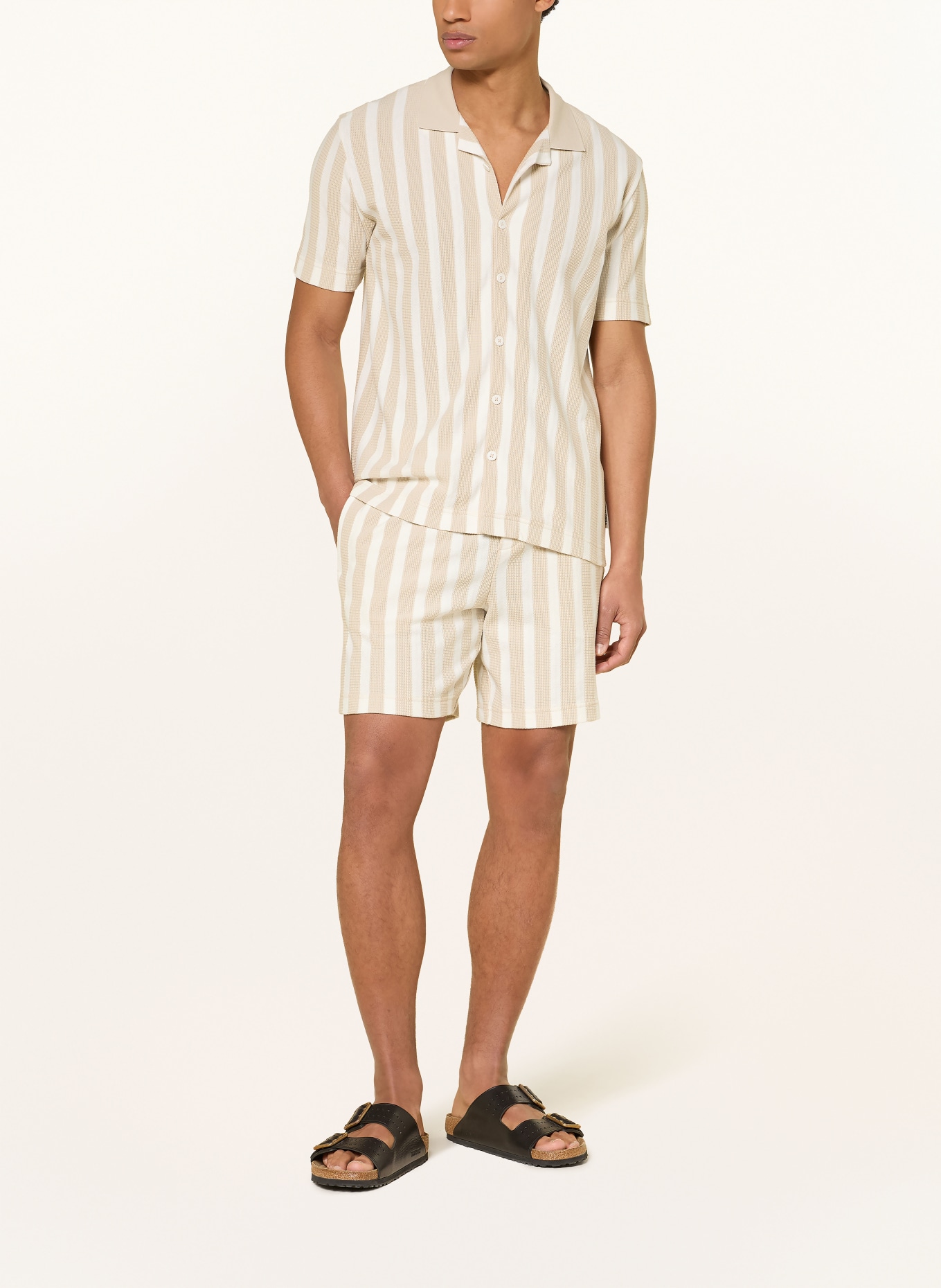 Marc O'Polo Jerseyshorts: BEIGE / CREME