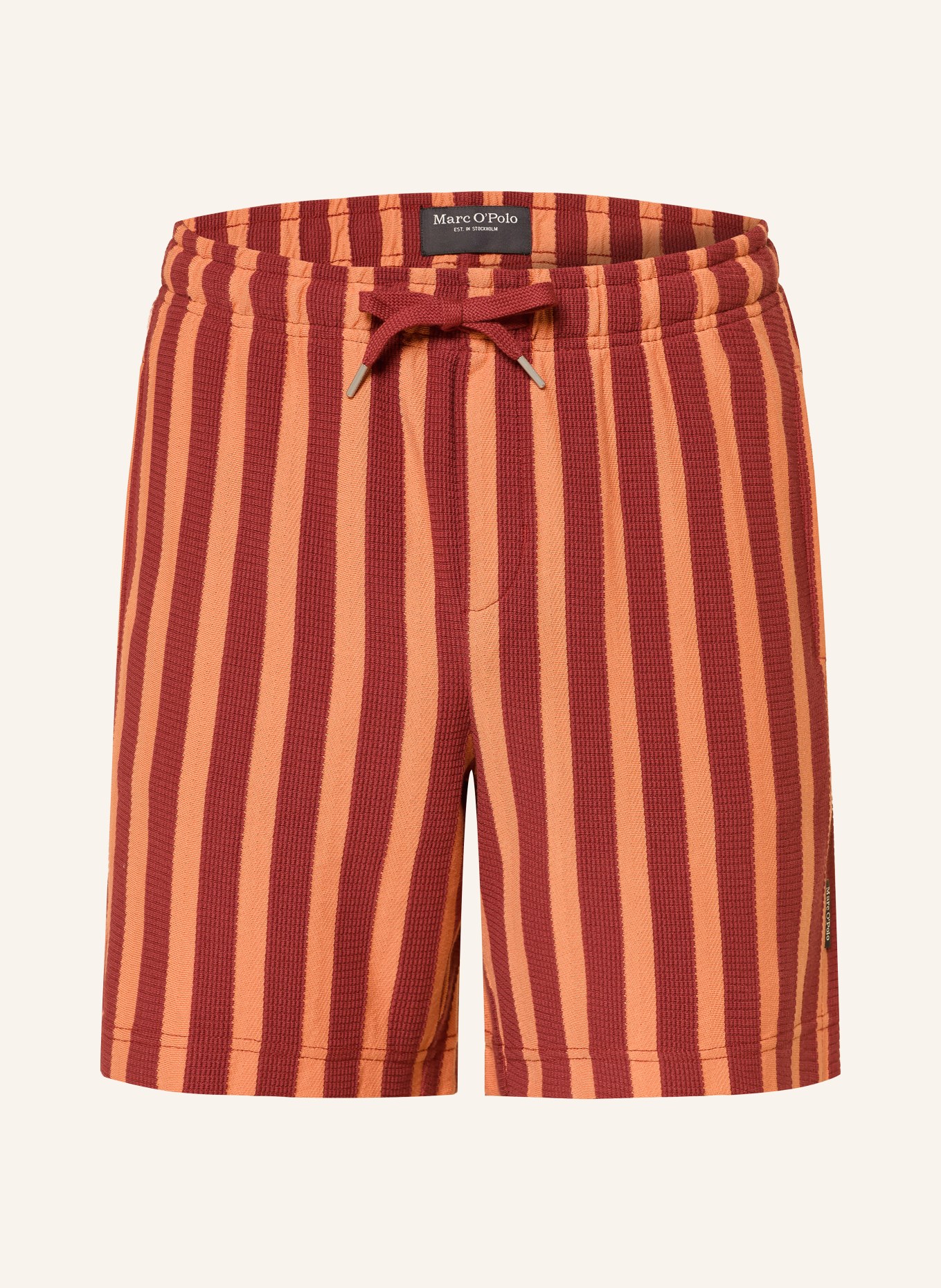 Marc O'Polo Jerseyshorts: DUNKELROT / ORANGE