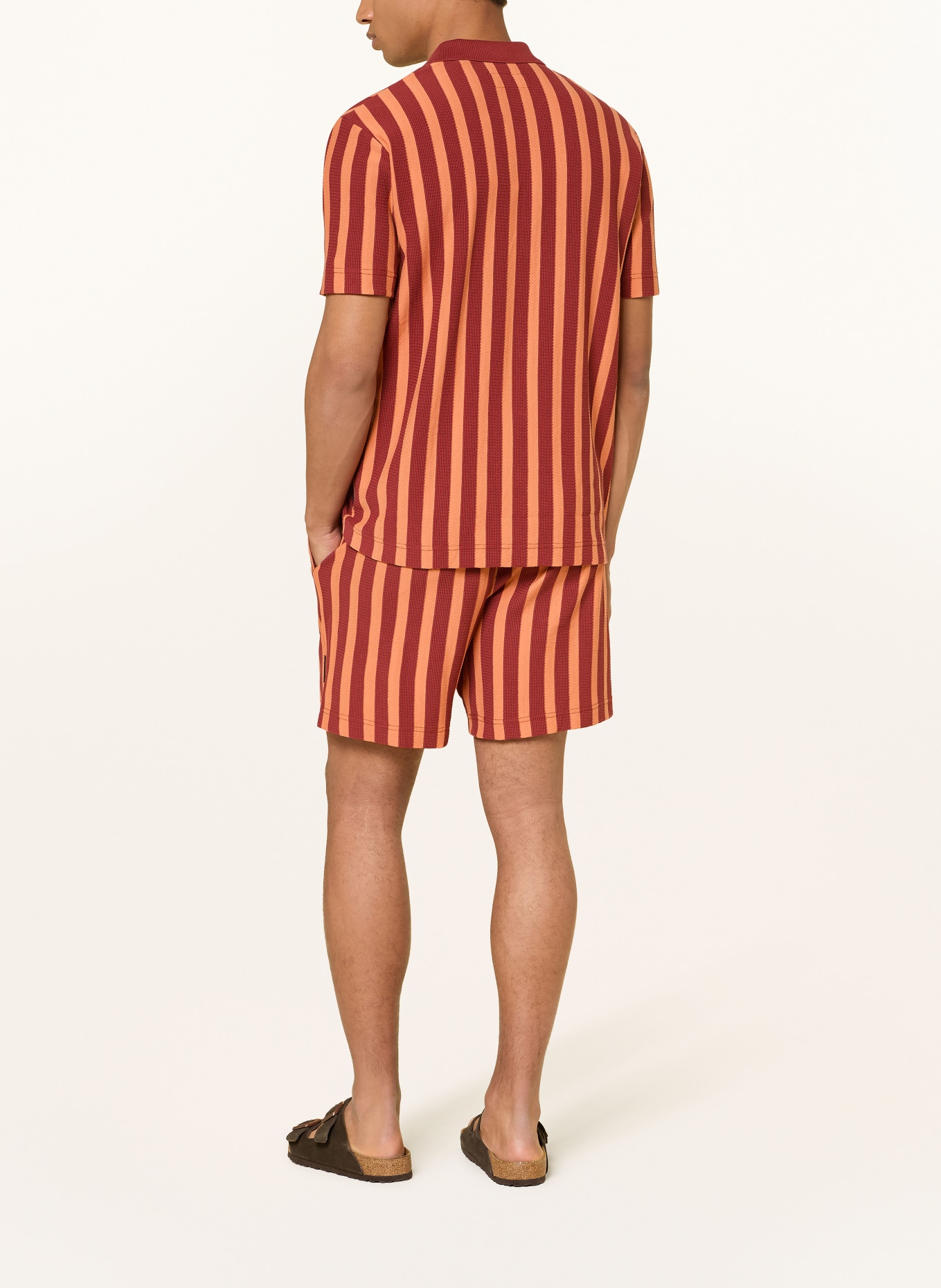 Marc O'Polo Jerseyshorts: DUNKELROT / ORANGE