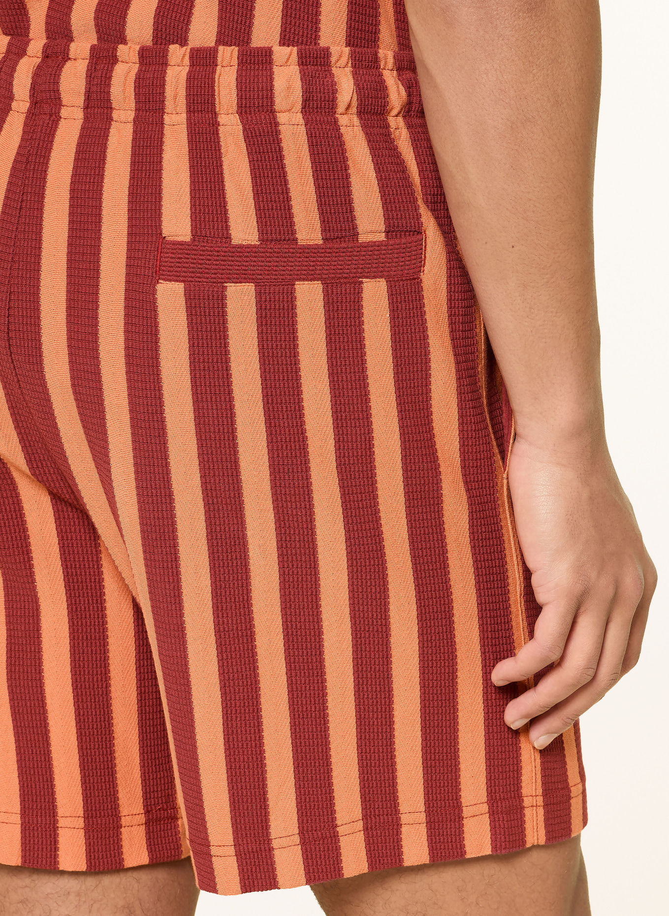 Marc O'Polo Jerseyshorts: DUNKELROT / ORANGE