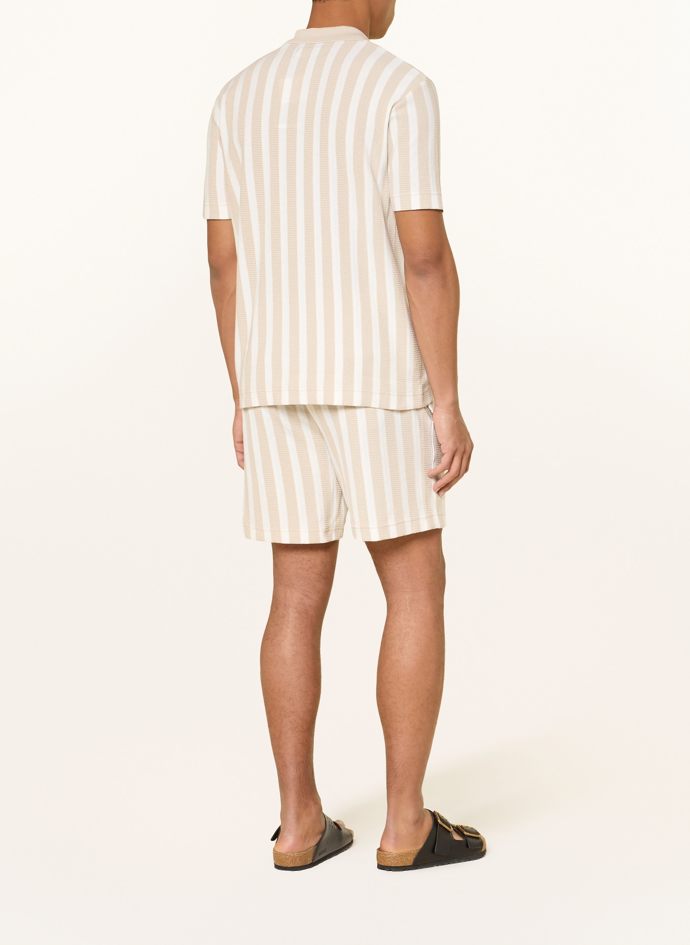 Marc O'Polo Resorthemd Regular Fit aus Jersey: BEIGE / CREME