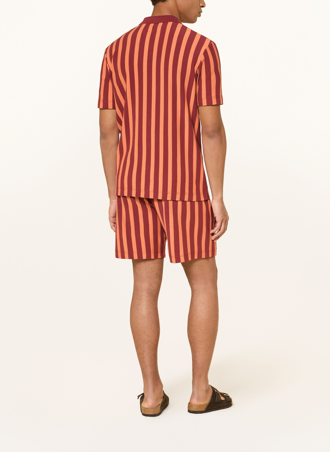 Marc O'Polo Resorthemd Regular Fit aus Jersey: DUNKELROT / ORANGE