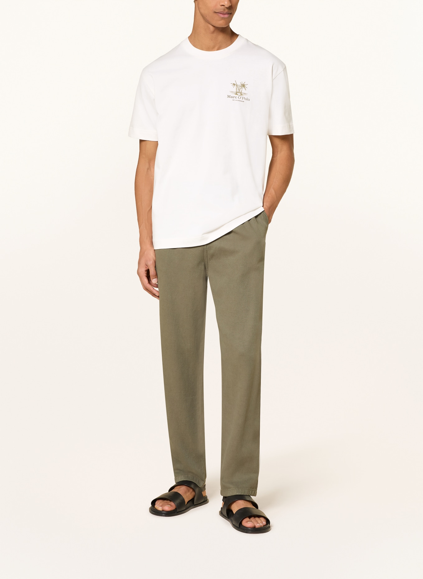 Marc O'Polo T-Shirt: WEISS / GRÜN