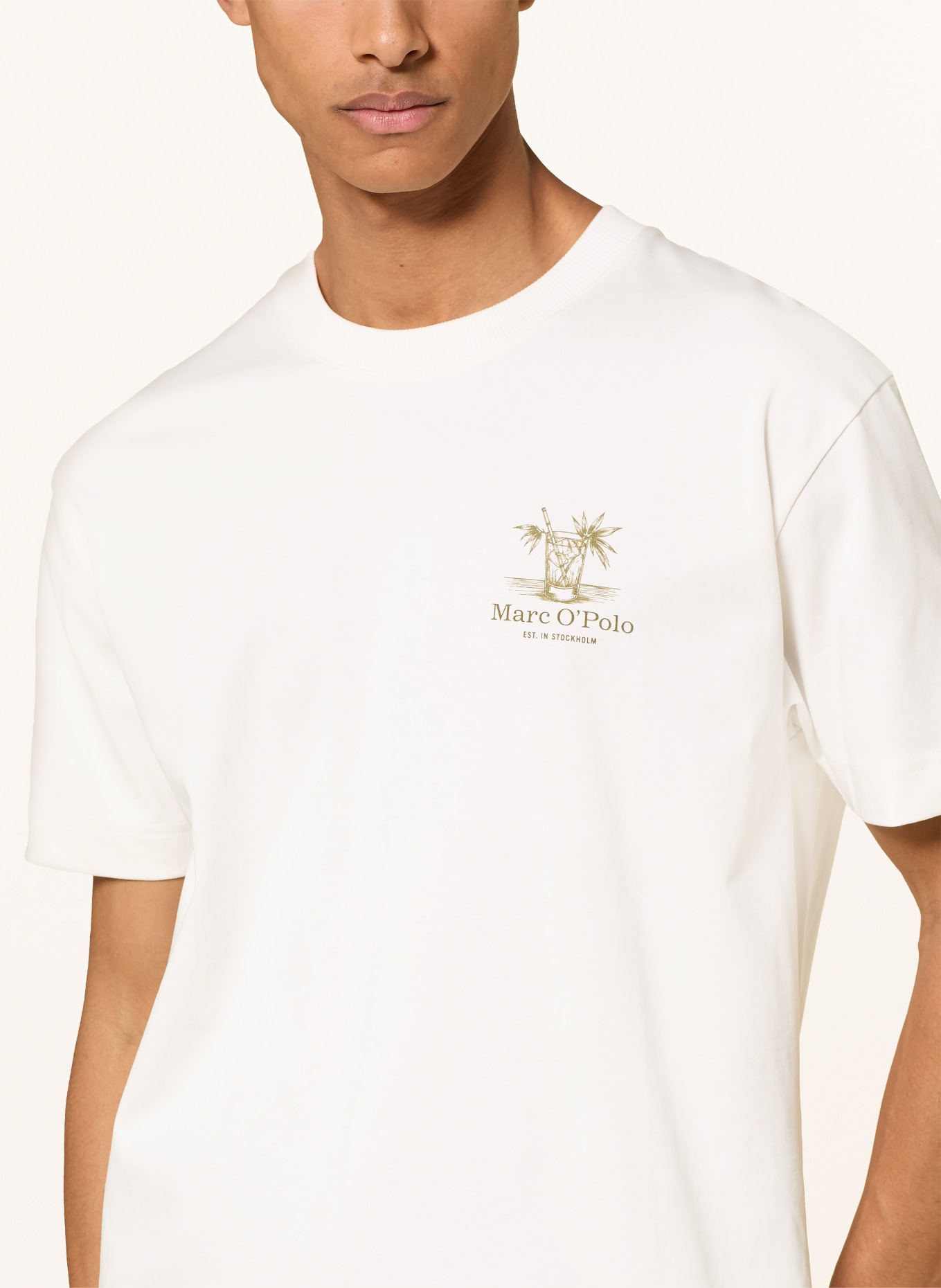 Marc O'Polo T-Shirt: WEISS / GRÜN