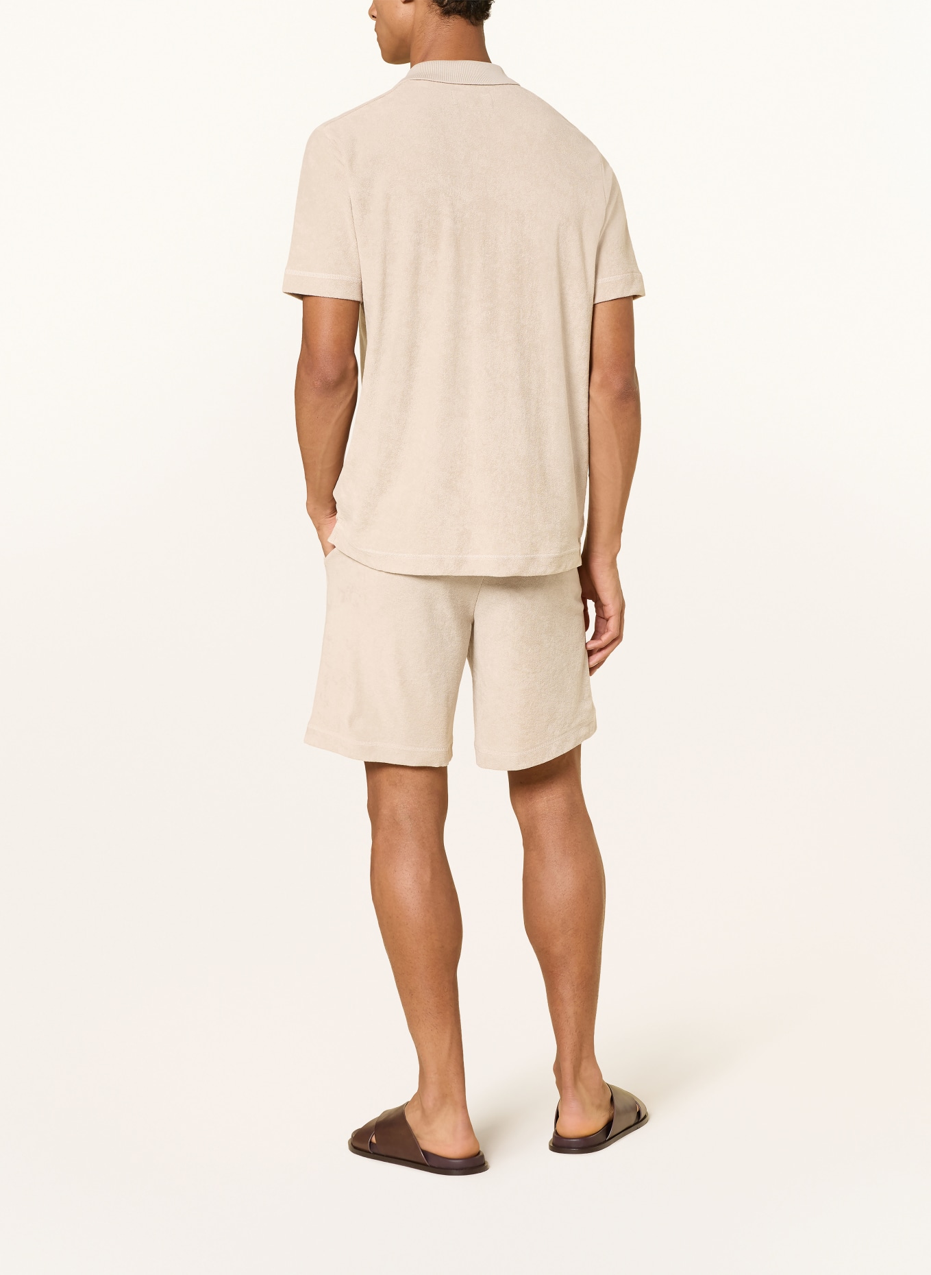 Marc O'Polo short en éponge: BEIGE
