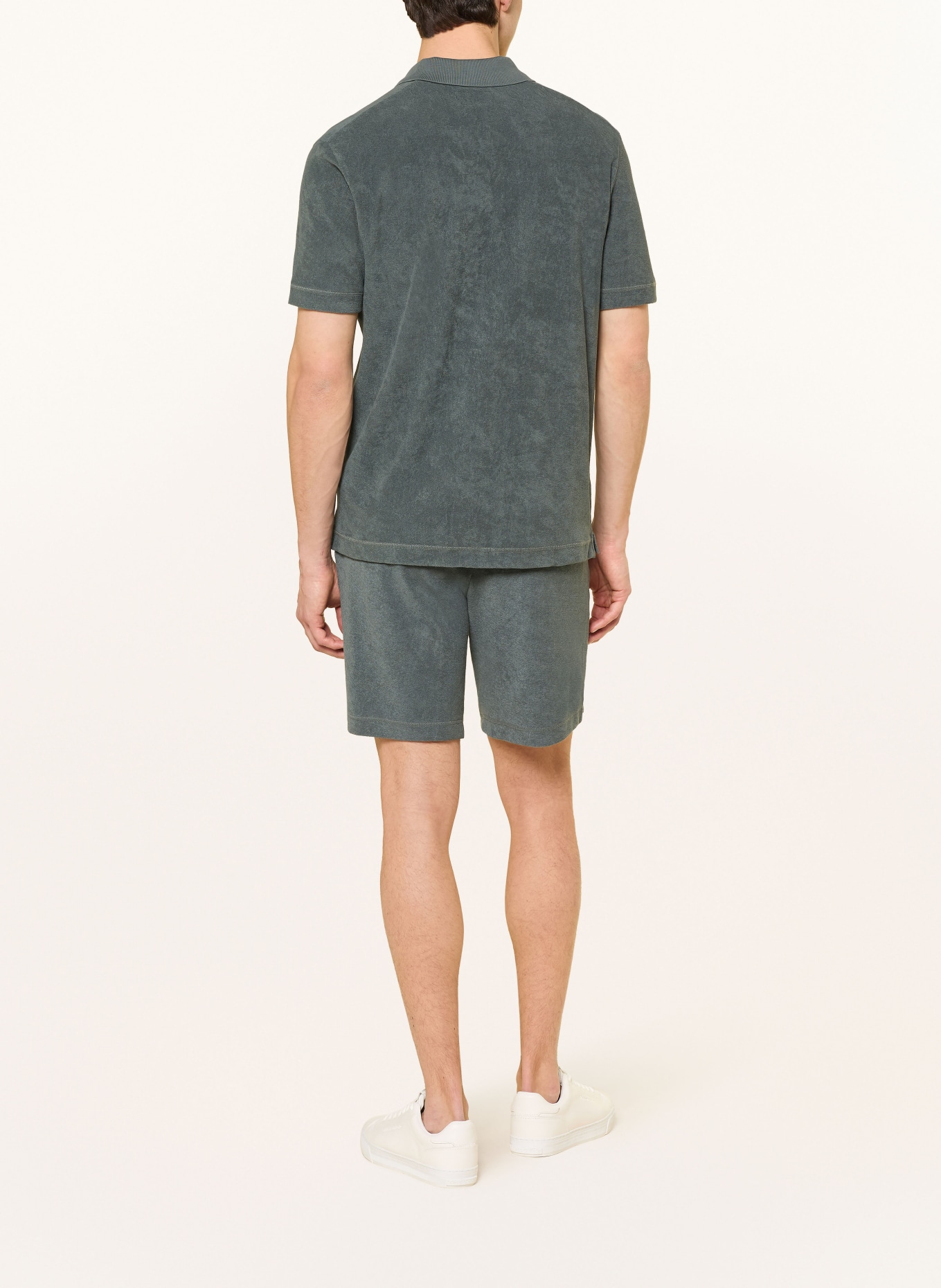 Marc O'Polo Frottee-Poloshirt: GRAU