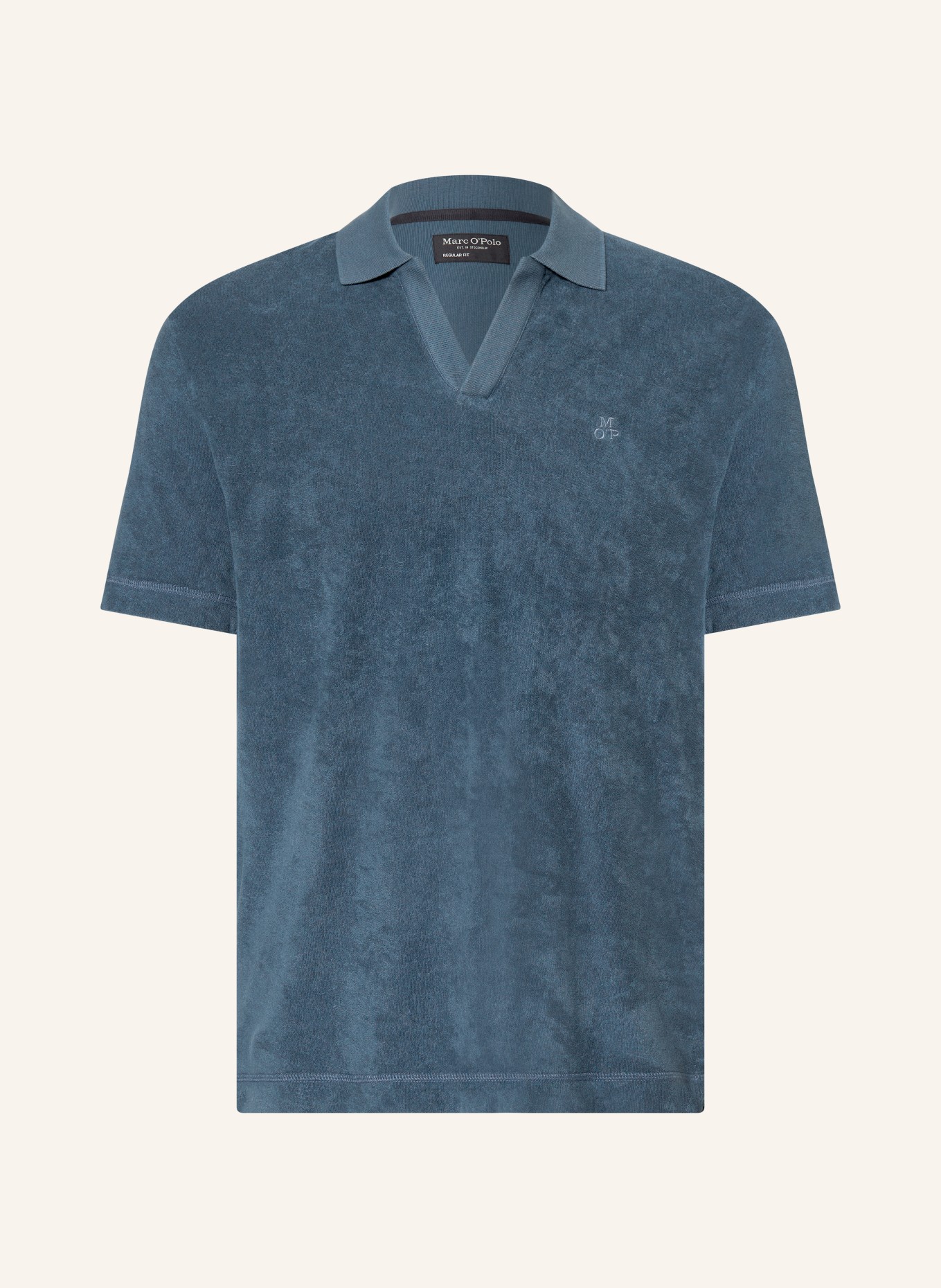 Marc O'Polo Frottee-Poloshirt: BLAU