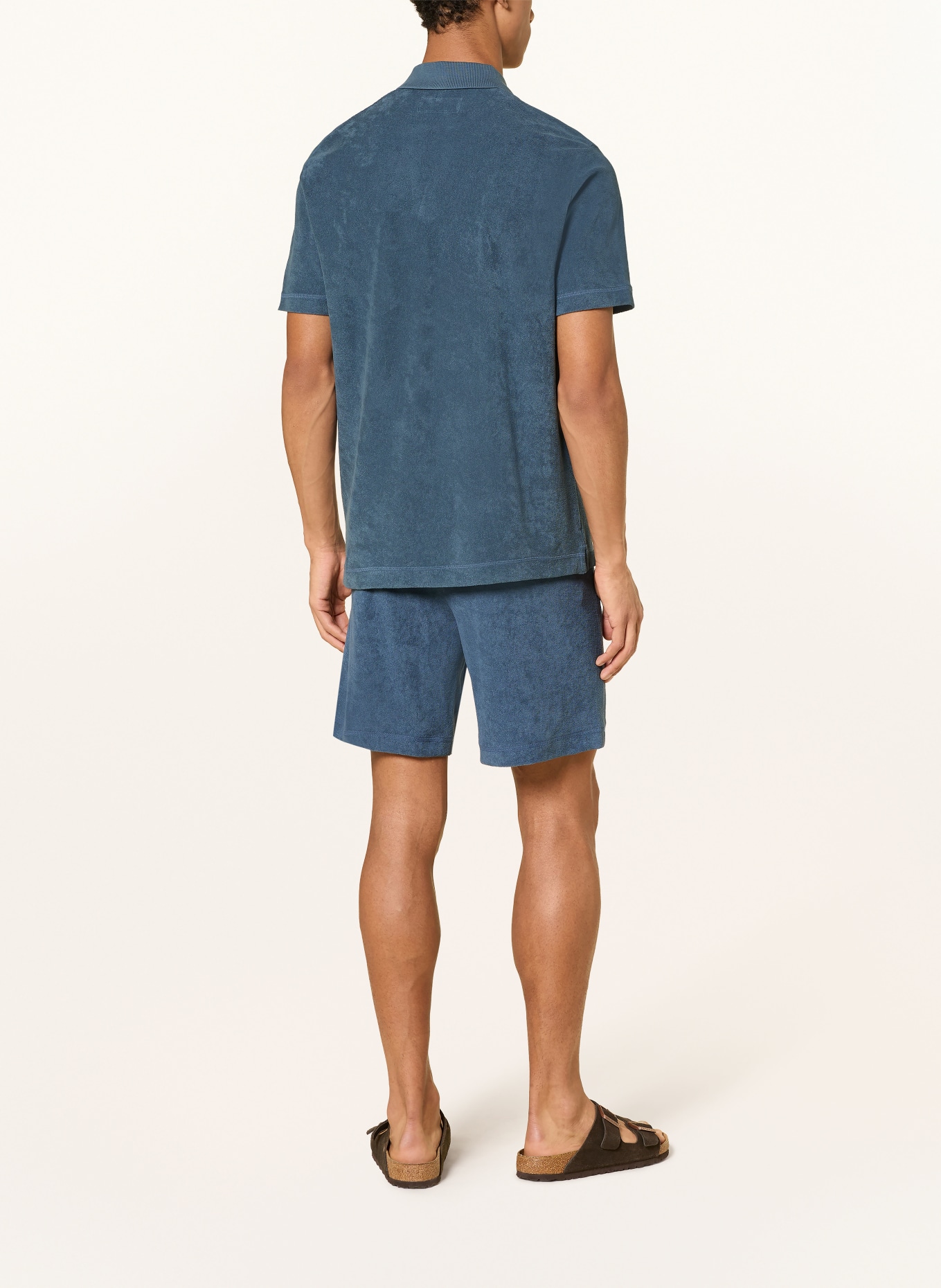 Marc O'Polo Frottee-Poloshirt: BLAU