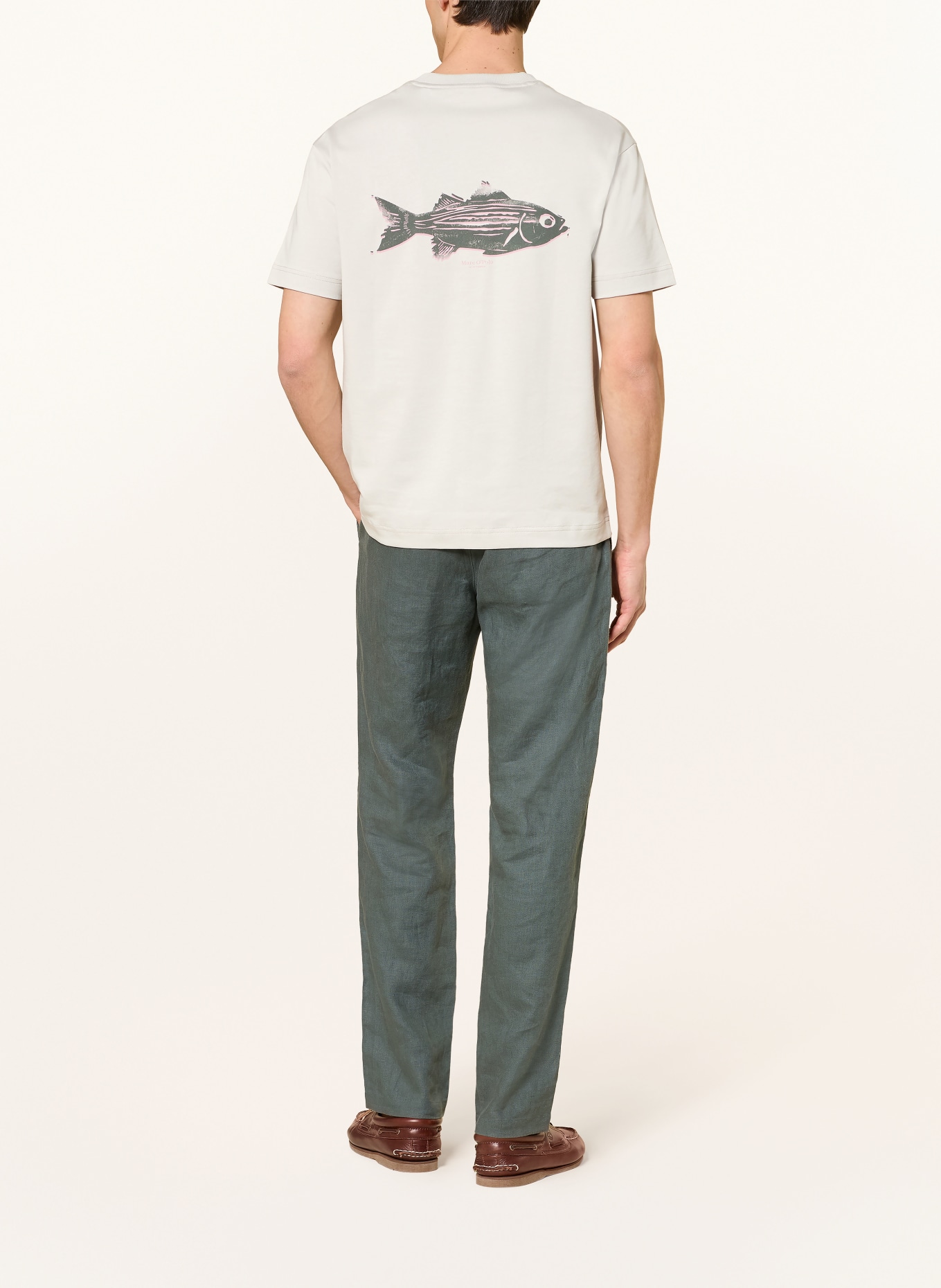 Marc O'Polo T-shirt: LYSEGRÅ / ROSA