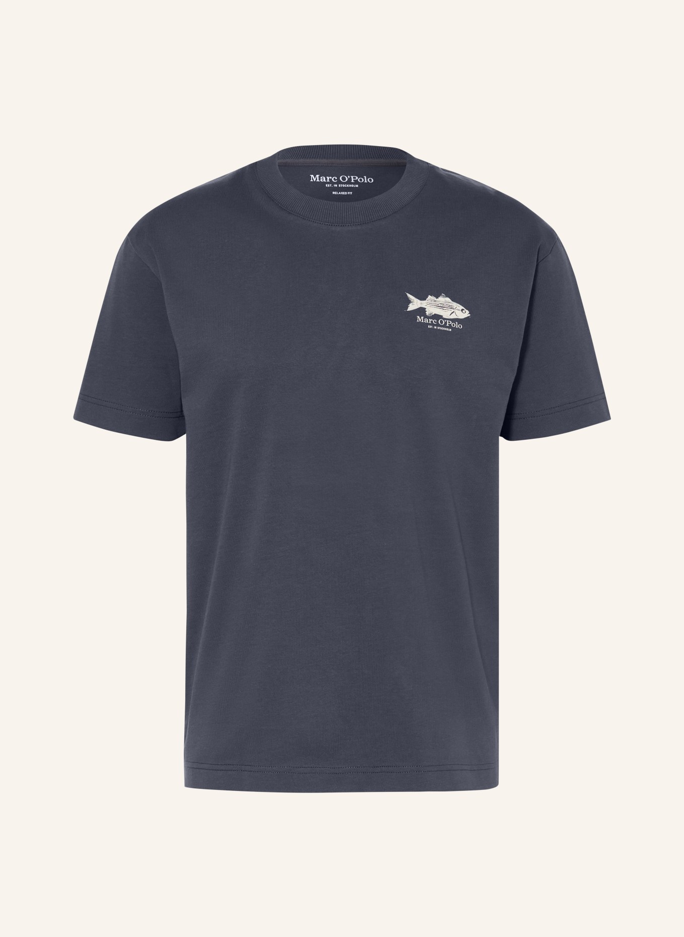 Marc O'Polo T-shirt: MØRKEBLÅ / LYSEGRÅ / KHAKI