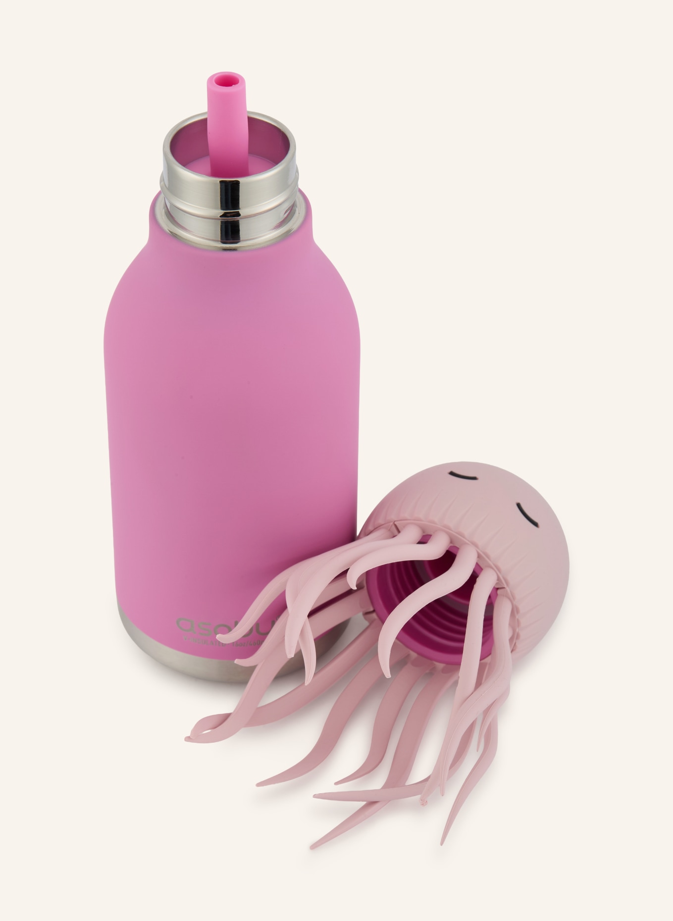 asobu Bouteille isotherme BESTIE: ROSE / ARGENT / ROSE CLAIR