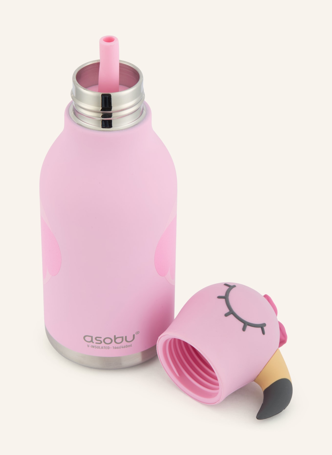 asobu Bouteille isotherme BESTIE: ROSÉ / ROSE FUCHSIA / JAUNE FONCÉ
