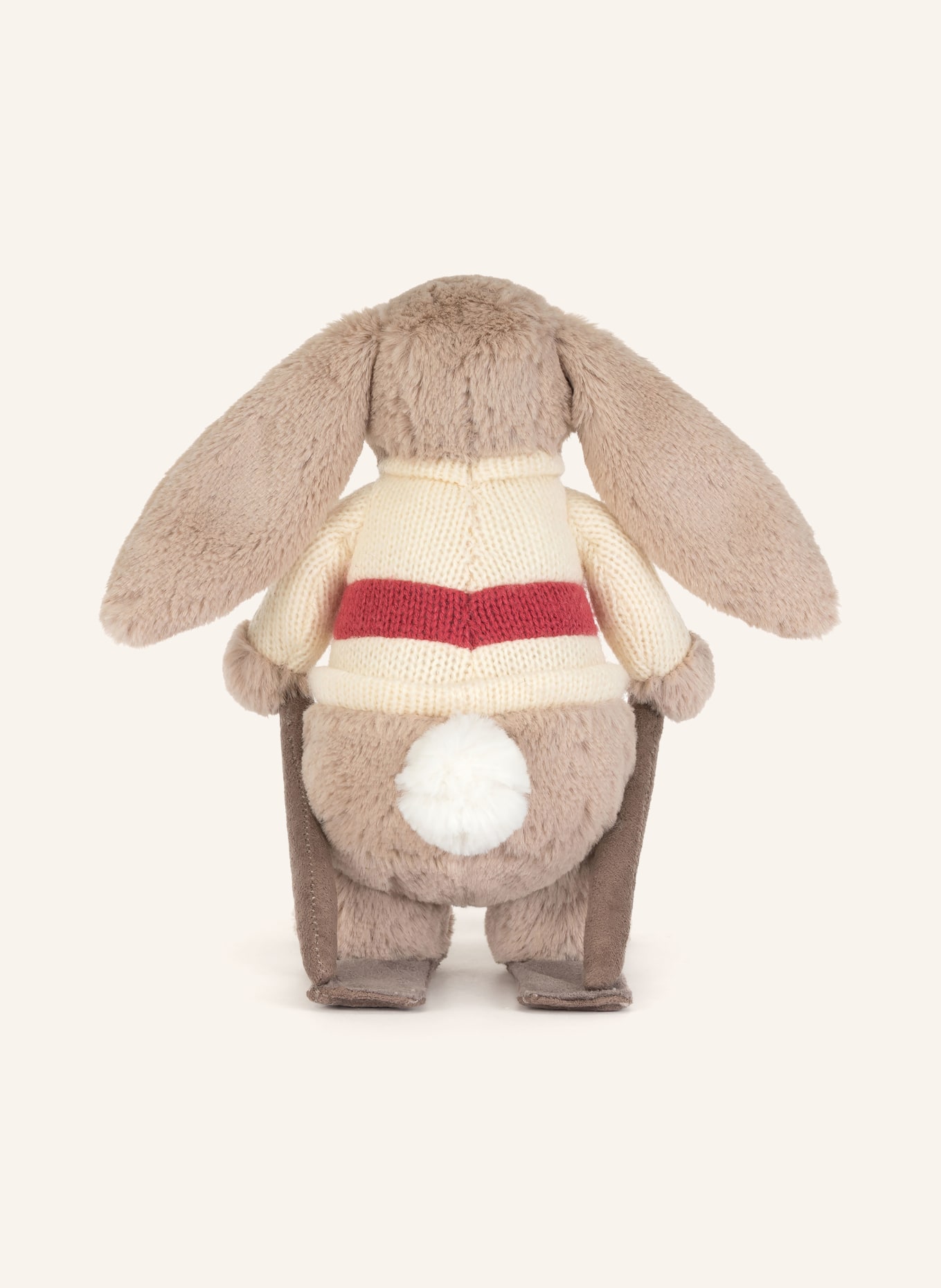 Jellycat Pluszowa zabawka BASHFUL BUNNY GOLD MEDAL SKI OUTFIT: SZAROBRĄZOWY / CZERWONY / ZIELONY