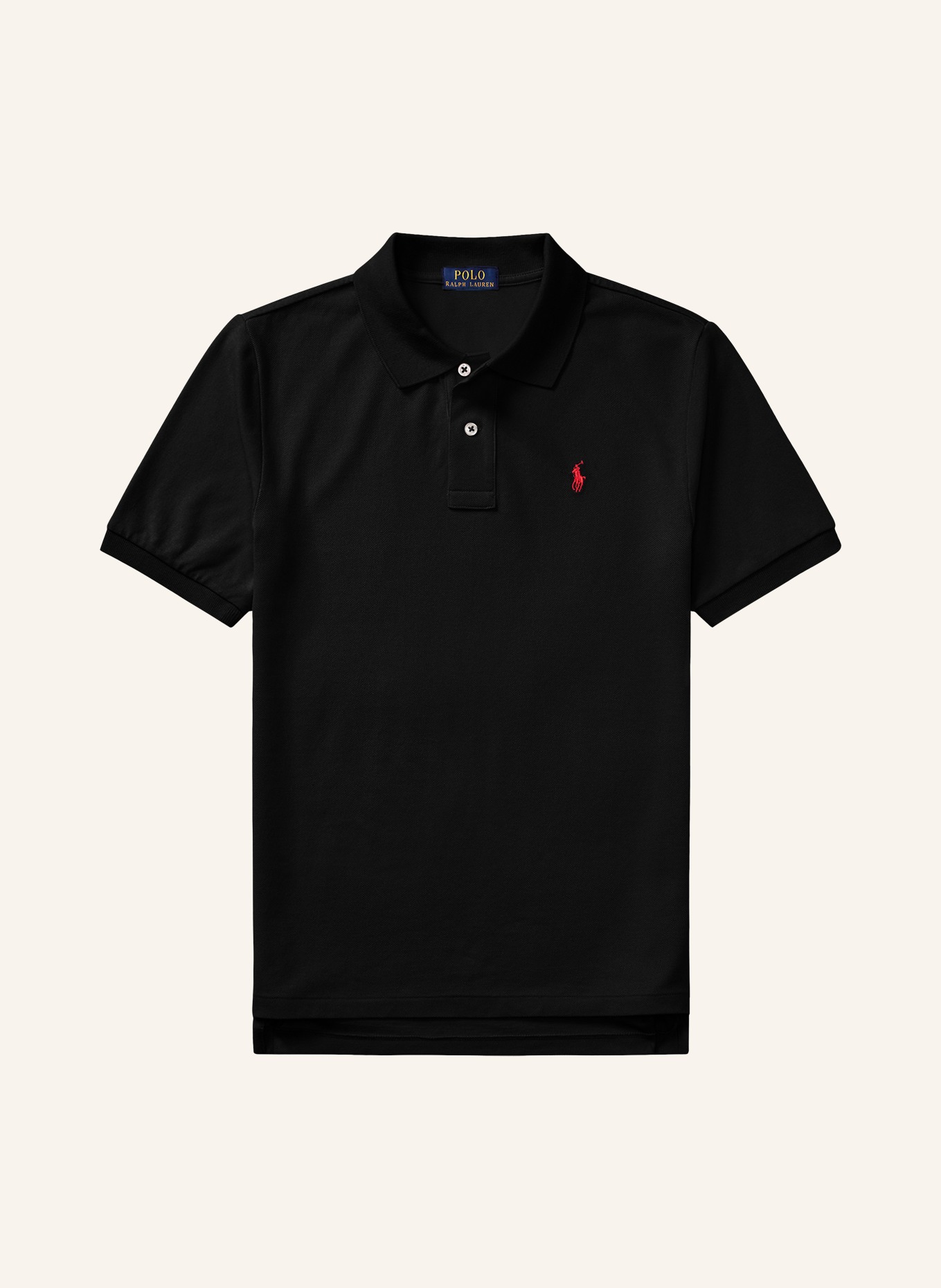POLO RALPH LAUREN Piqué-poloshirt Classic Fit: ZWART