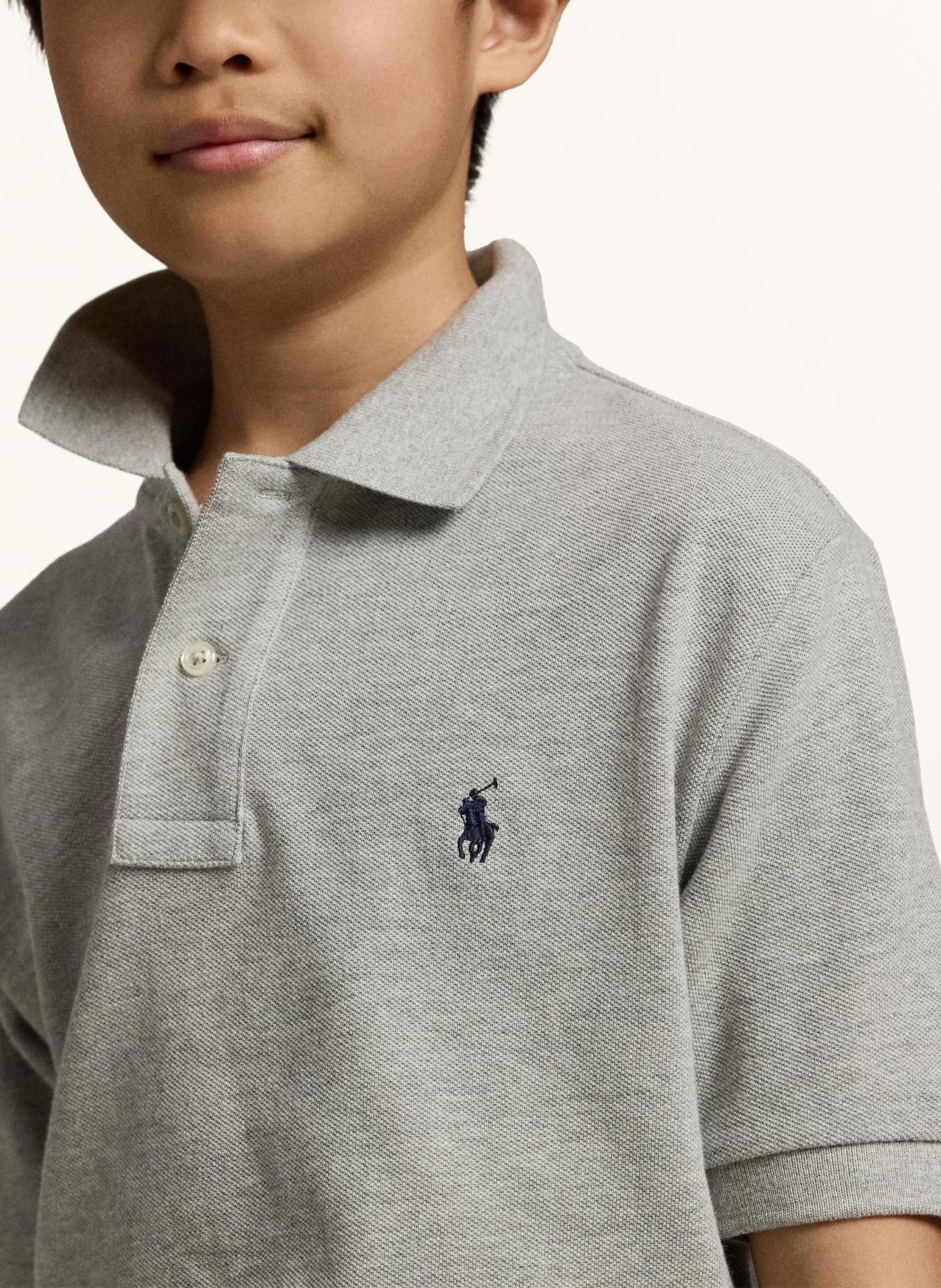 POLO RALPH LAUREN Piqué-Poloshirt Classic Fit: HELLGRAU