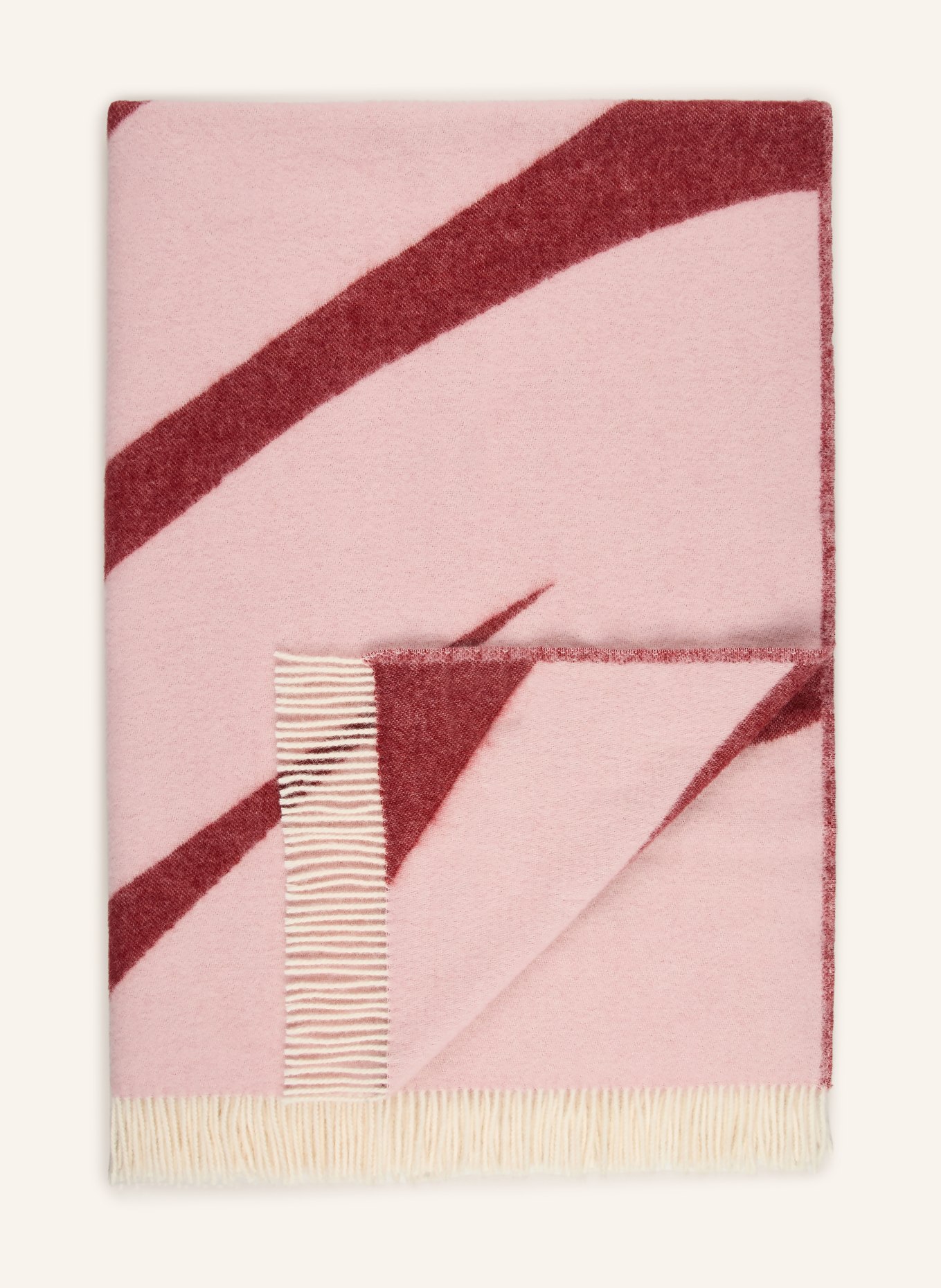 MAISON DEUX Plaid SWIRL: ROSÉ / DONKERROOD