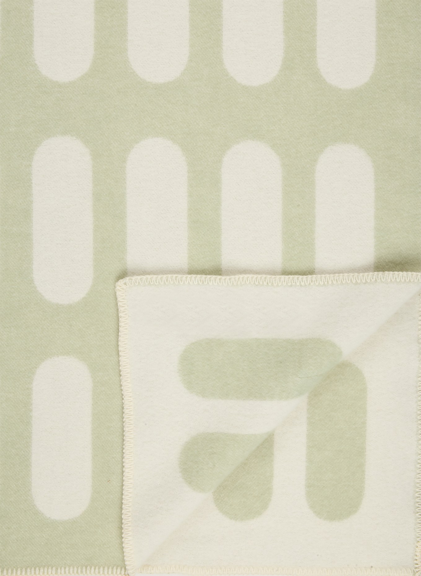 MAISON DEUX Plaid CHILL PILL: CRÈME / LICHTGROEN