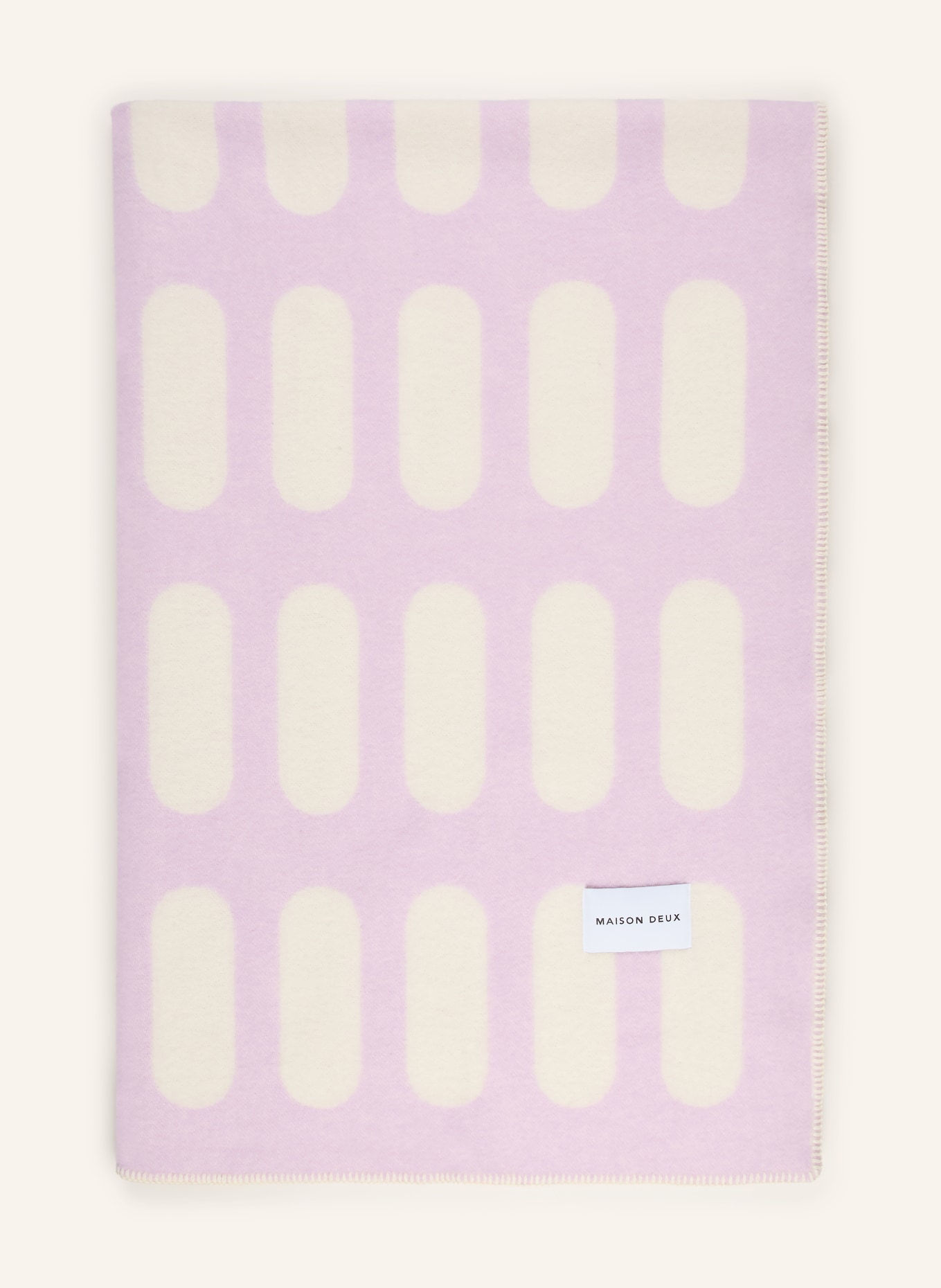 MAISON DEUX Plaid CHILL PILL: LICHTPAARS / CRÈME