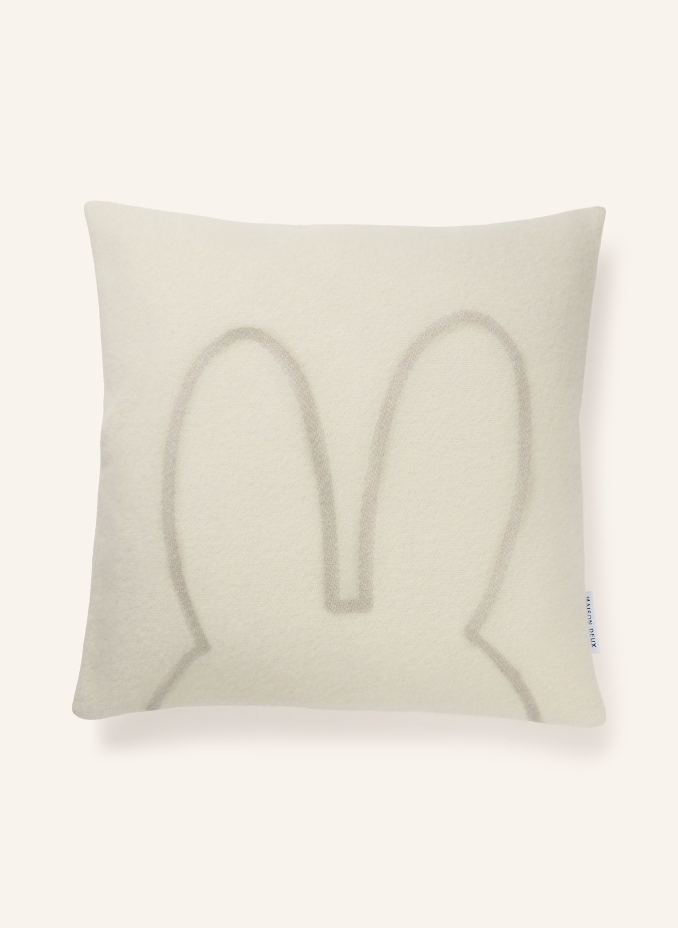 MAISON DEUX MIFFY Decorative Pillowcase: CREAM / GRAY